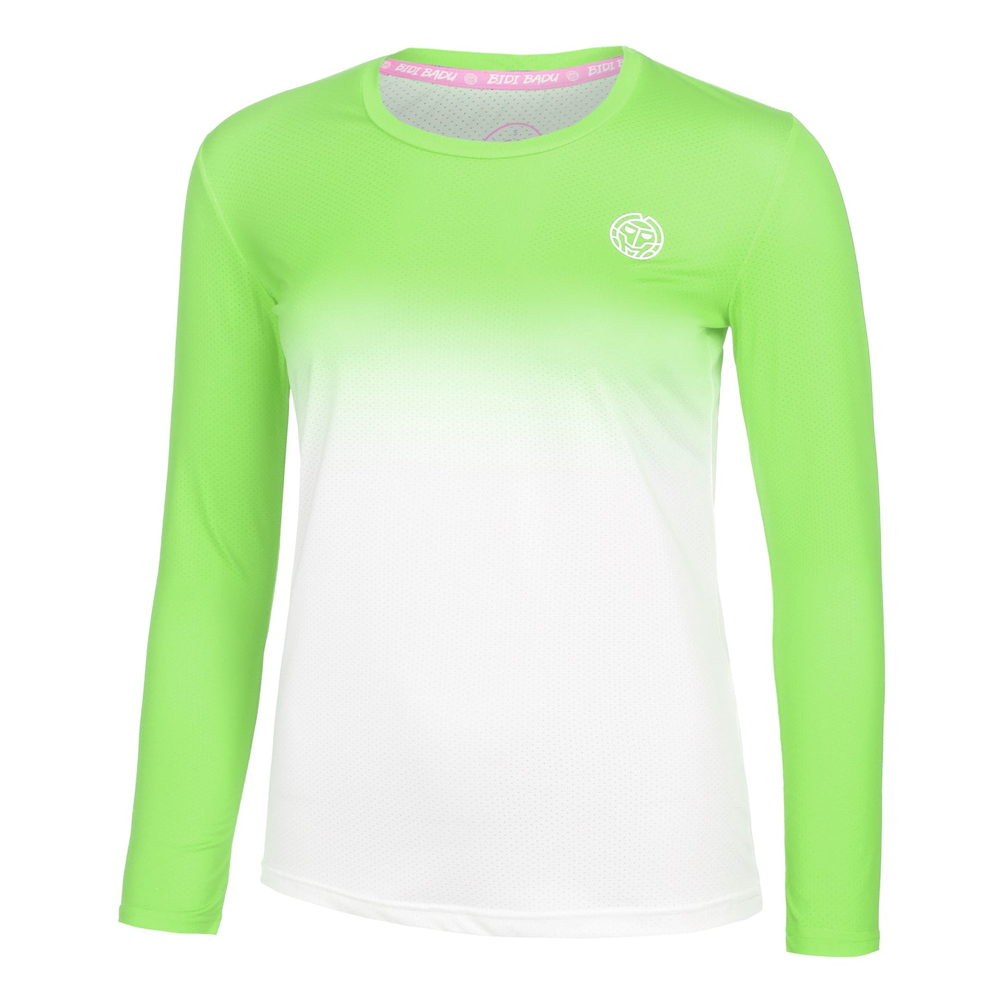 BIDI BADU Crew Gradiant Long Sleeve Women-Neon Green,White
