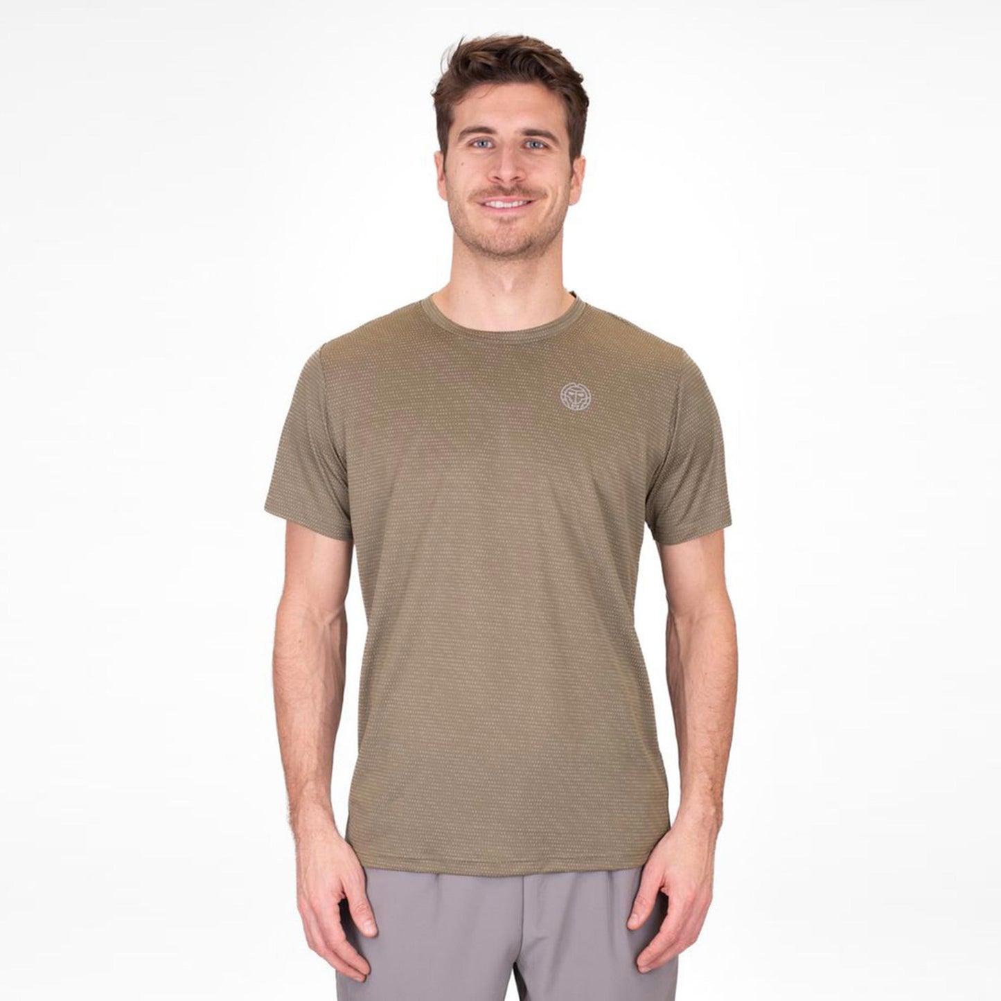 BIDI BADU Crew Two Colored T-Shirt Men-Olive