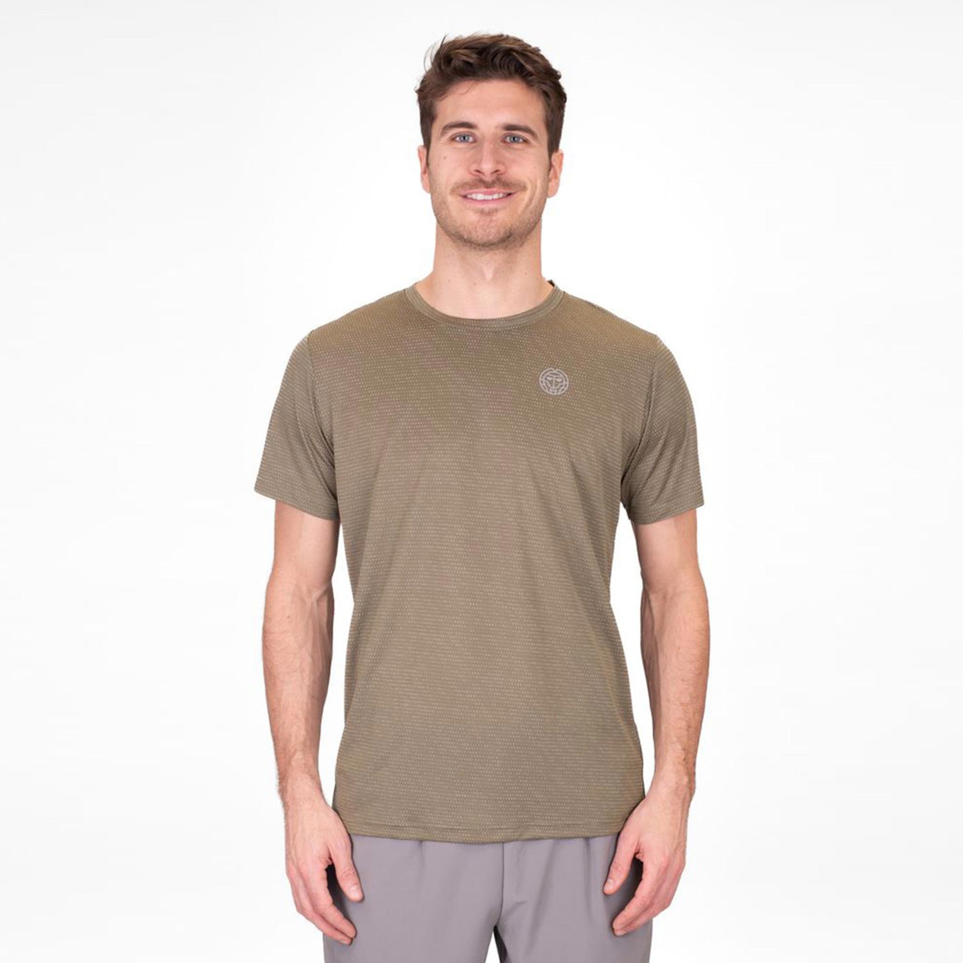 BIDI BADU Crew Two Colored T-Shirt Men-Olive