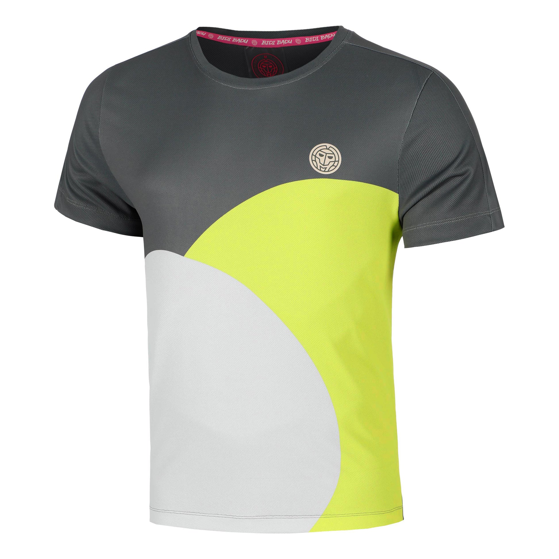 BIDI BADU Bubble T-Shirt Herren-Grau,Zitronengelb