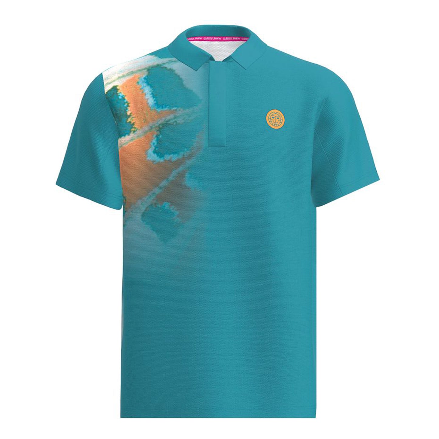 BIDI BADU Melbourne 2025 Polo Herren-Petrol,Orange