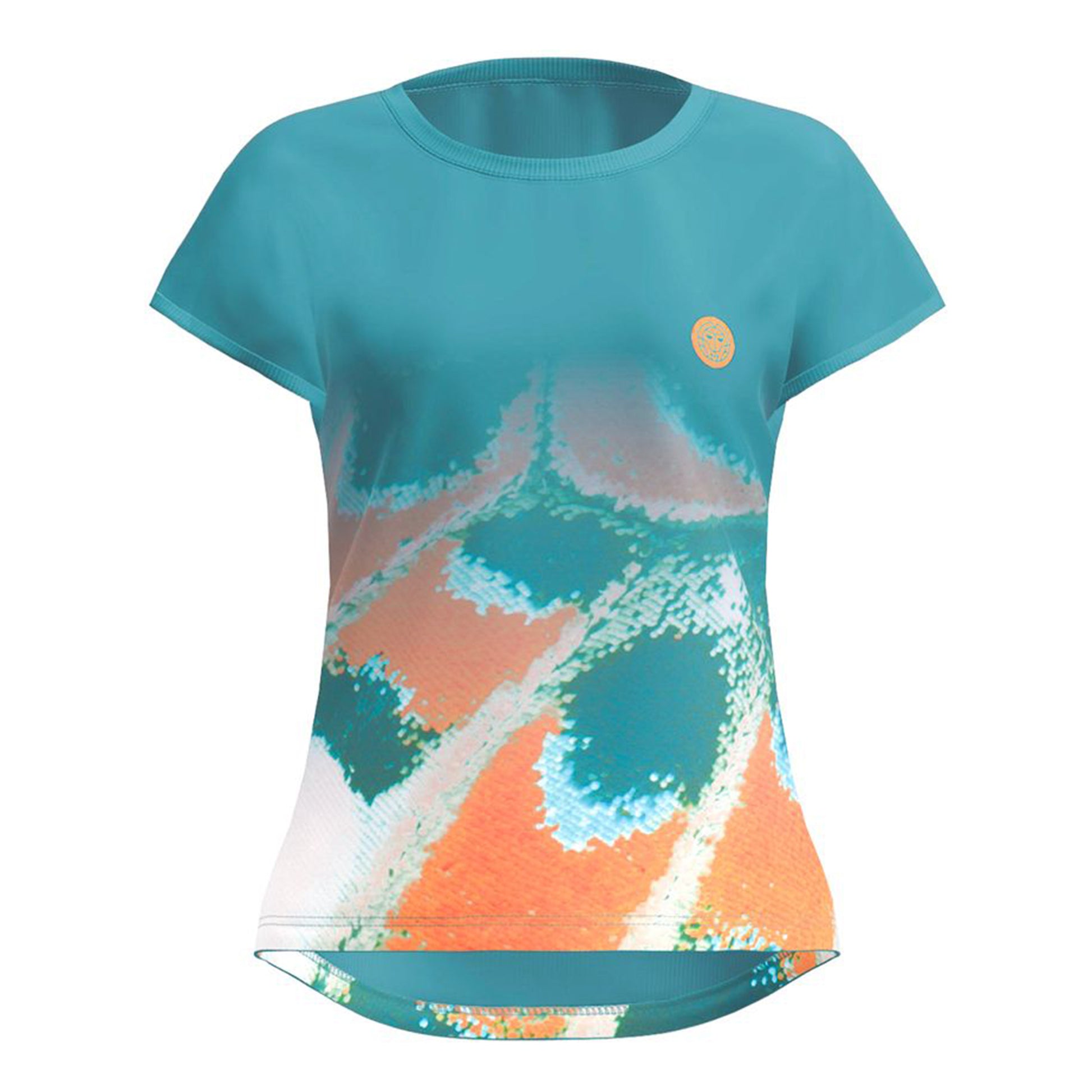 BIDI BADU Melbourne 2025 T-Shirt Women-Petrol,Orange
