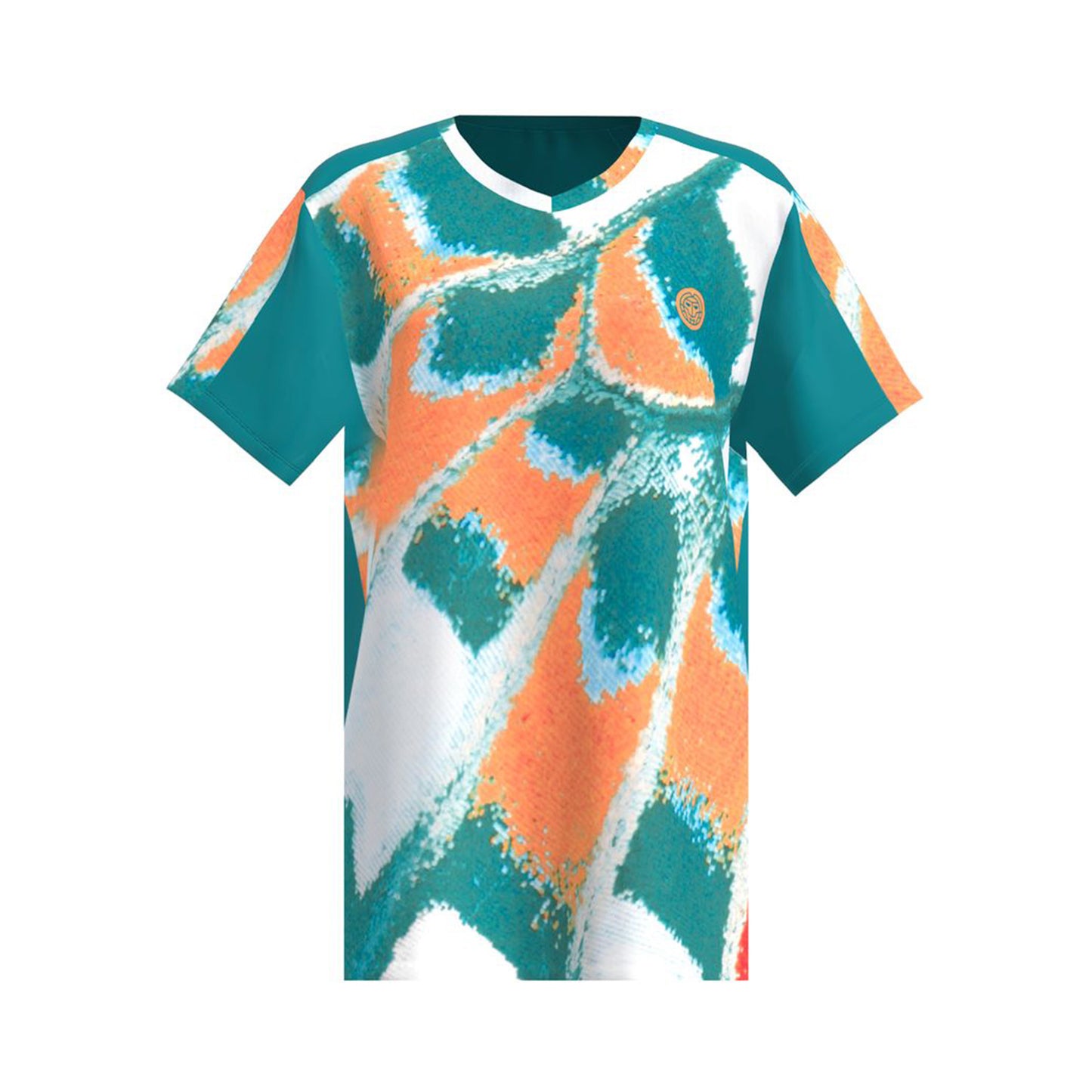 BIDI BADU Melbourne 2025 V-Neck T-Shirt Boys-Petrol,Orange