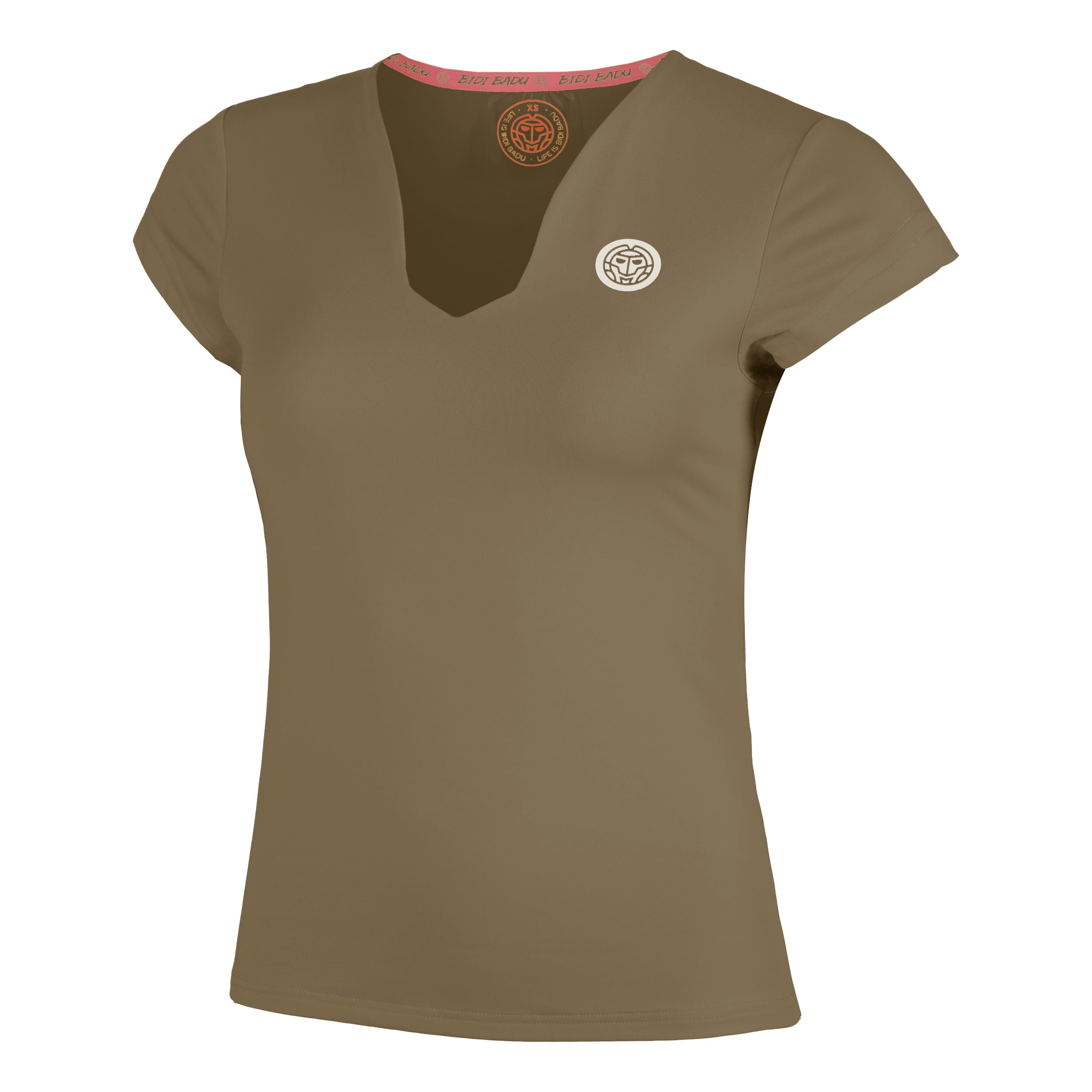 BIDI BADU Spectrum V-Neck T-Shirt Women-Brown