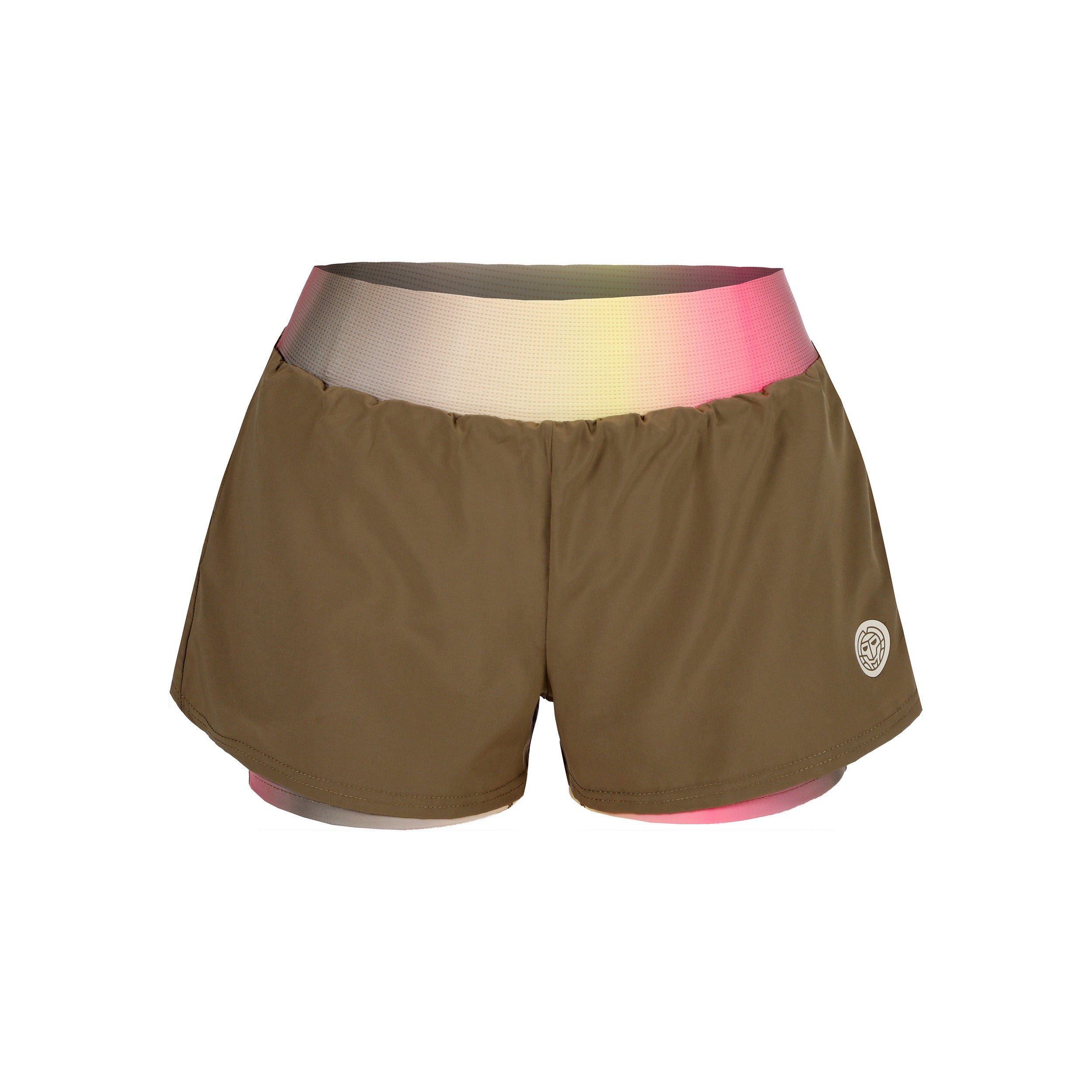 BIDI BADU Spectrum 2In1 Printed Shorts Women-Brown,Yellow