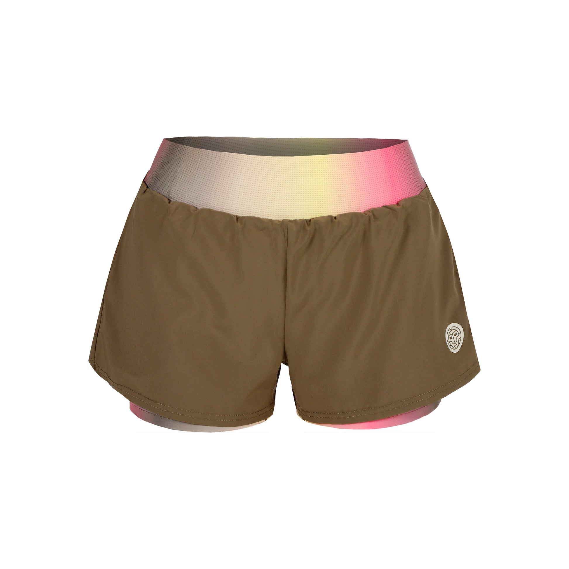 BIDI BADU Spectrum 2In1 Printed Shorts Damen-Braun,Gelb