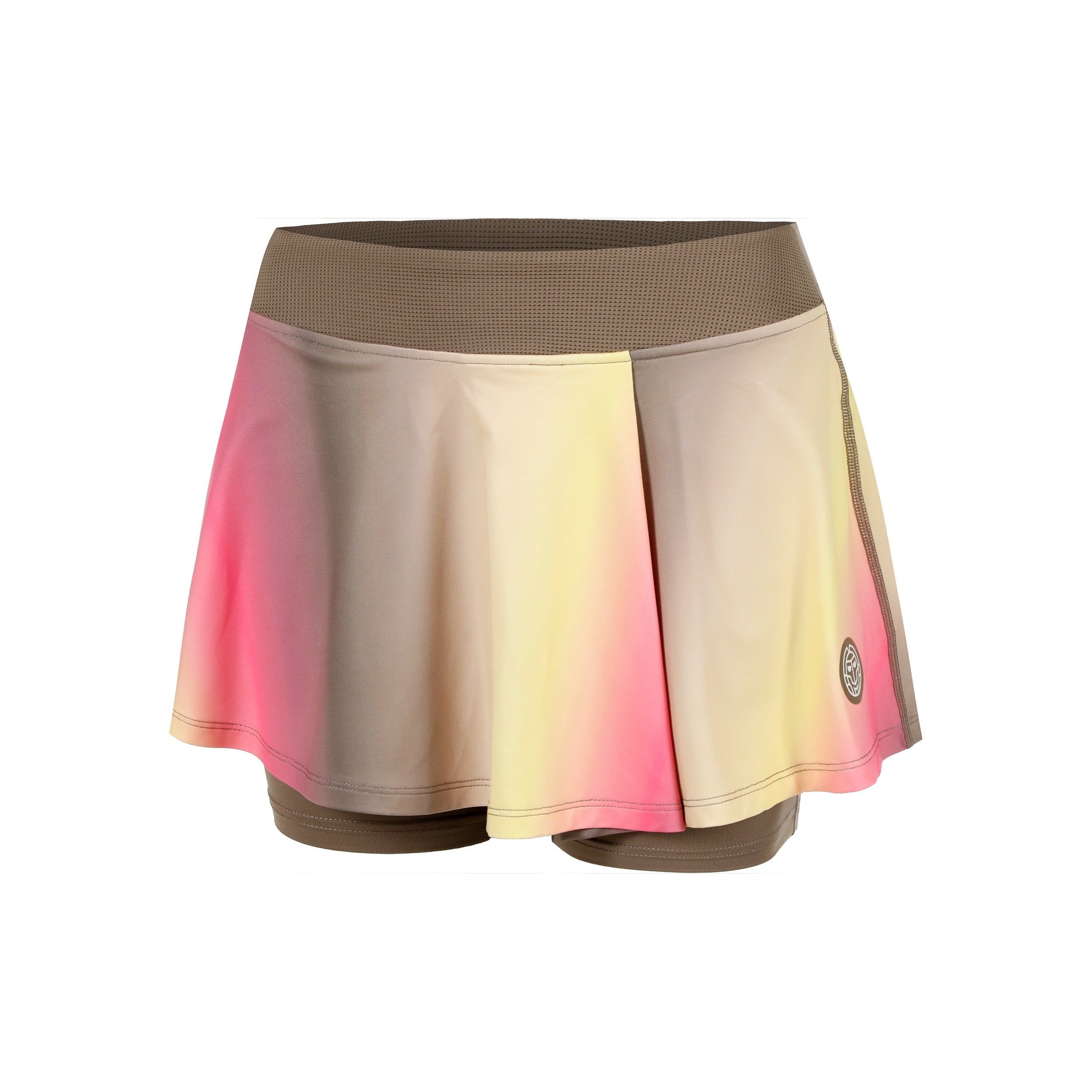 BIDI BADU Spectrum Printed Wavy Skirt Women-Brown,Yellow