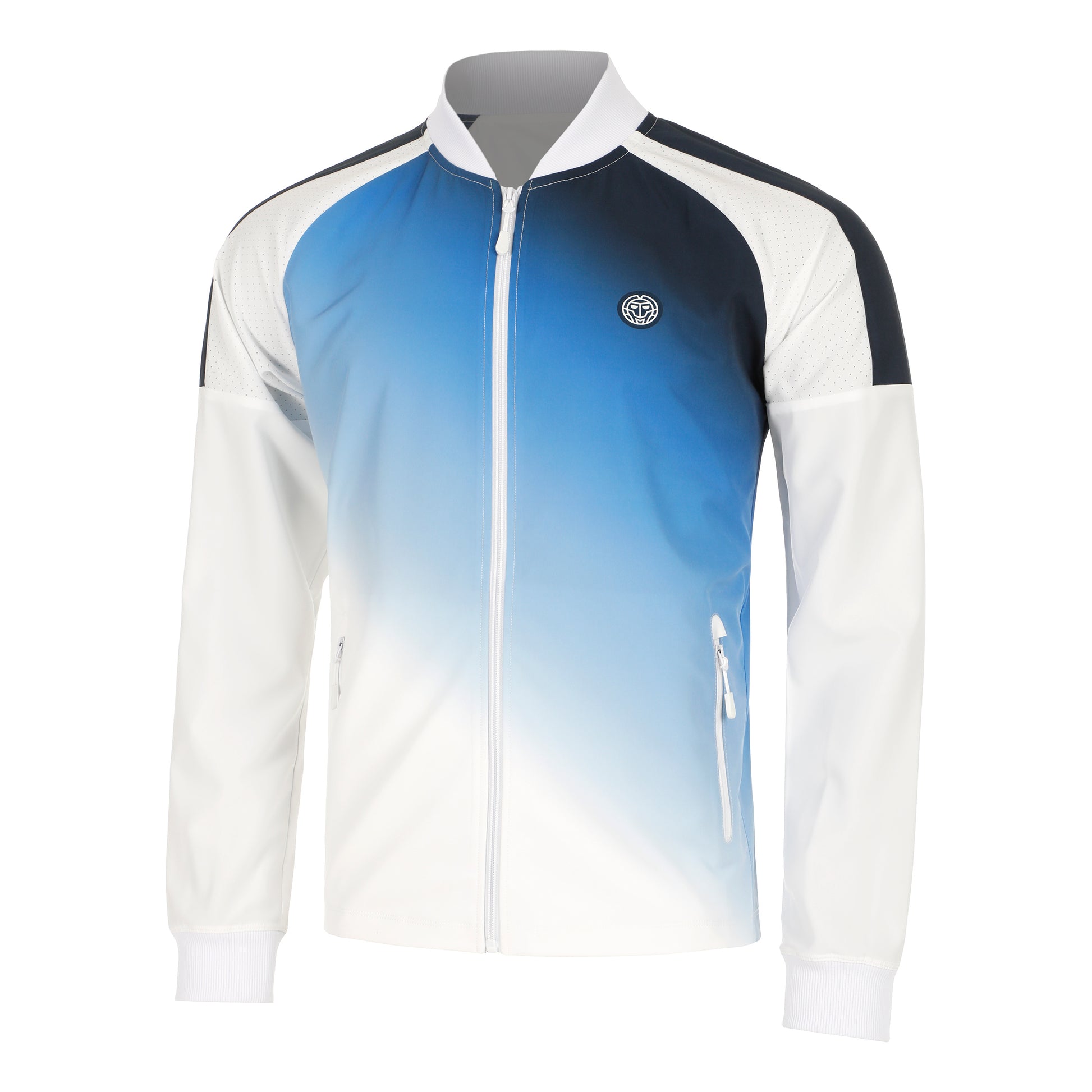 BIDI BADU Watercolour Printed Training Jacket Men-White,Blue