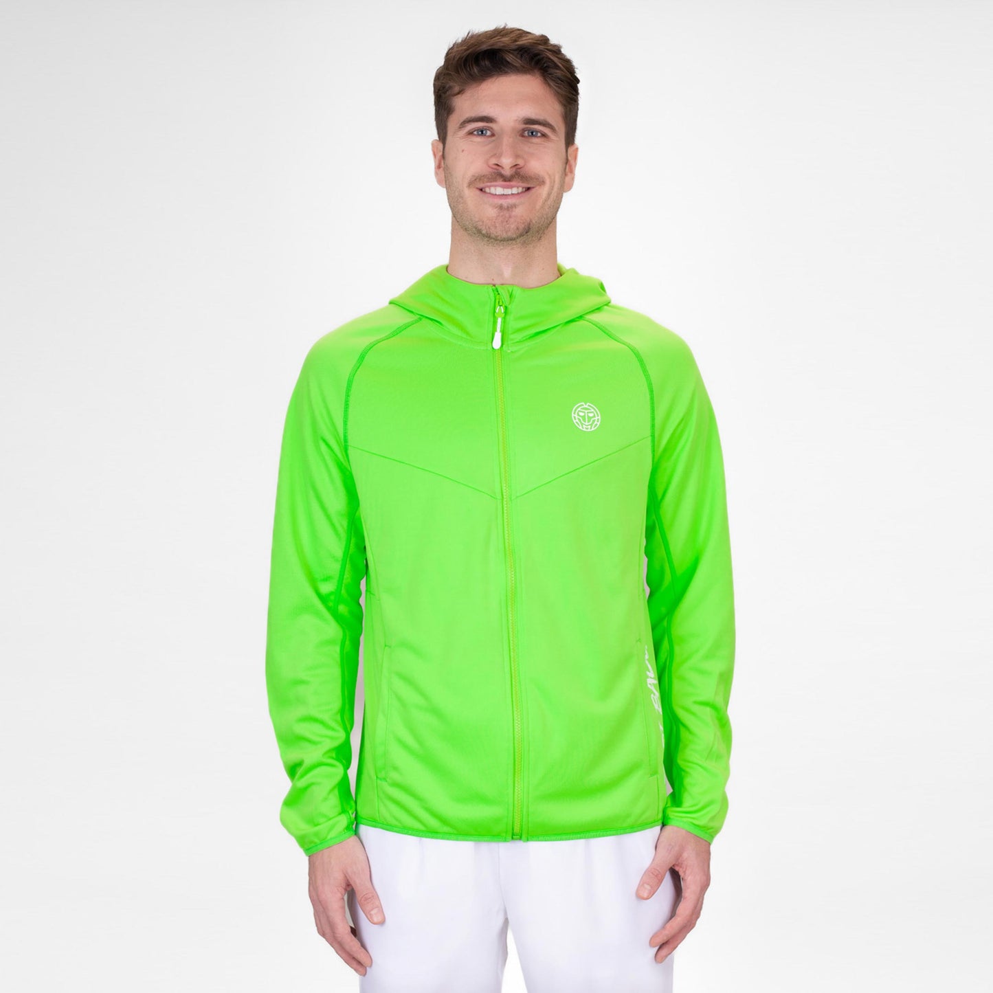 BIDI BADU Crew Hood Sweatjacke Herren-Neongrün