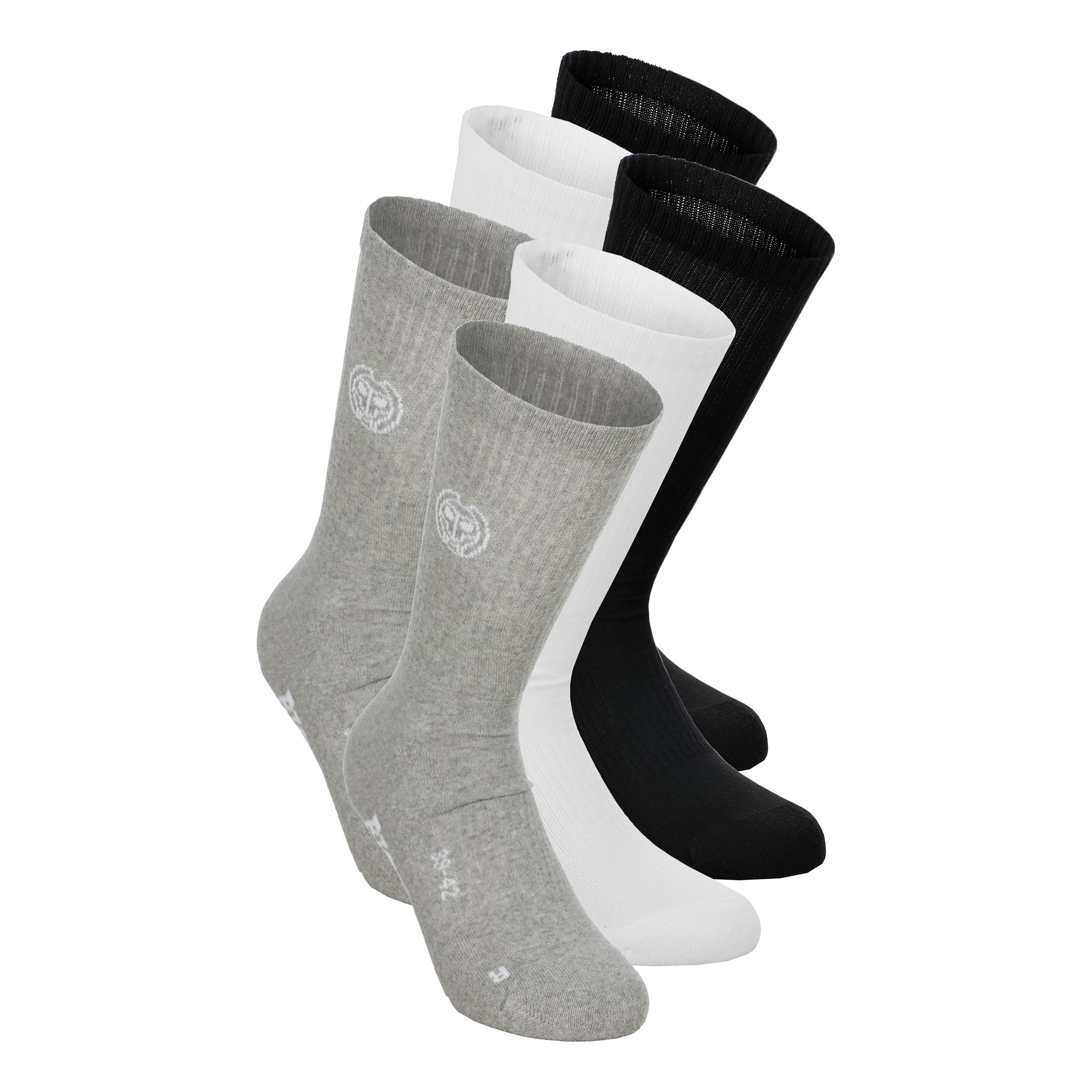 BIDI BADU Don Carlito XXL Crew Move Tennis Socks-Grey,Black