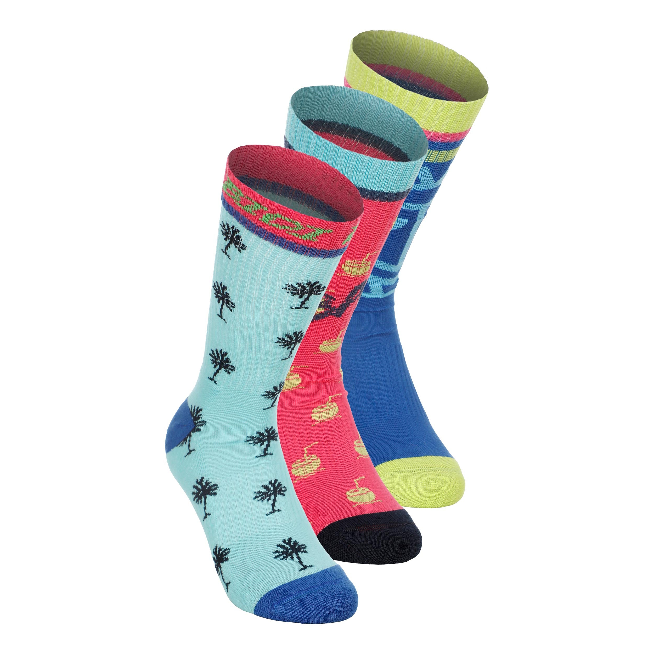 BIDI BADU Bold Bro II Crew Printed Move Tennis Socks-Multicoloured