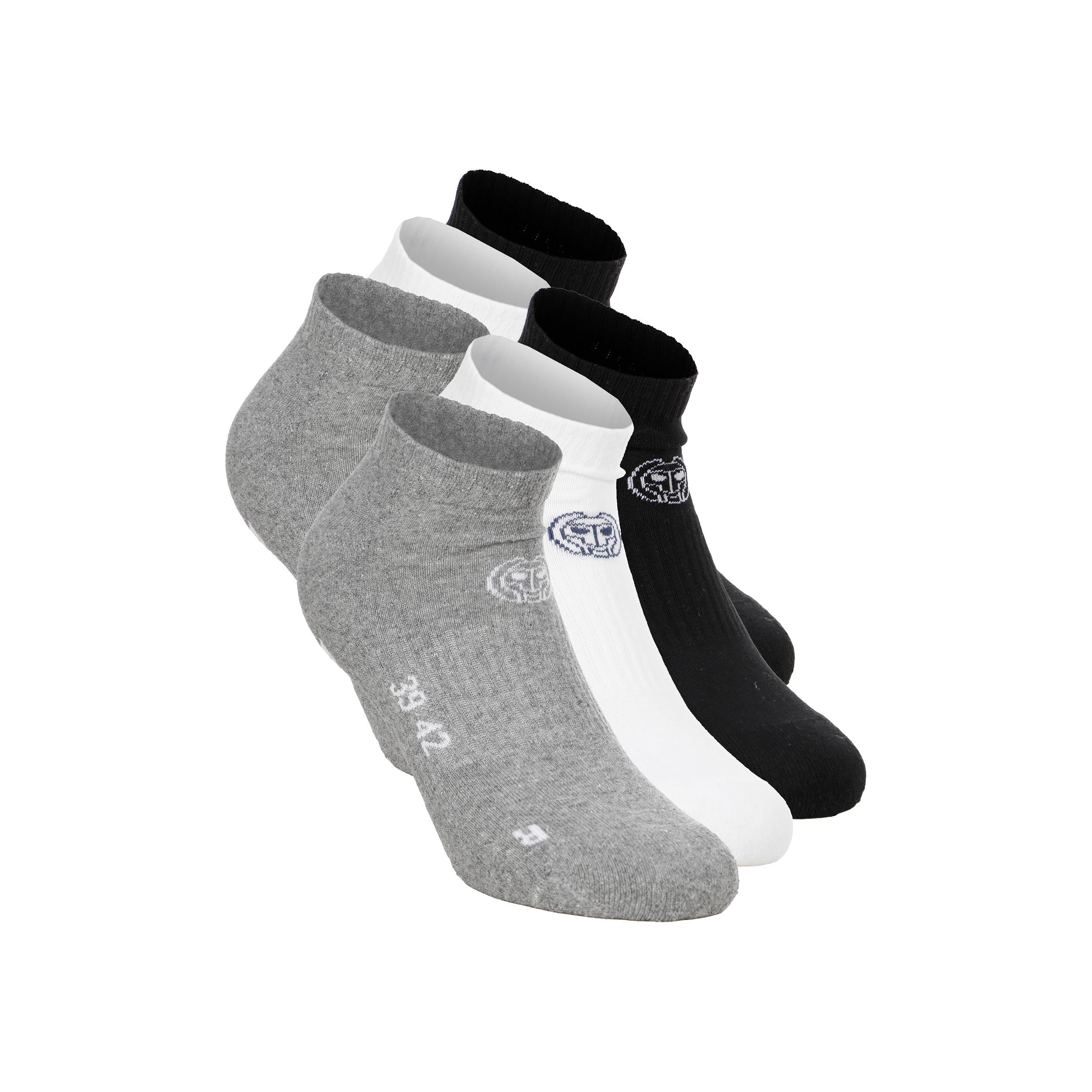BIDI BADU No Party XXL No Show Move Tennis Socks-Grey,Black
