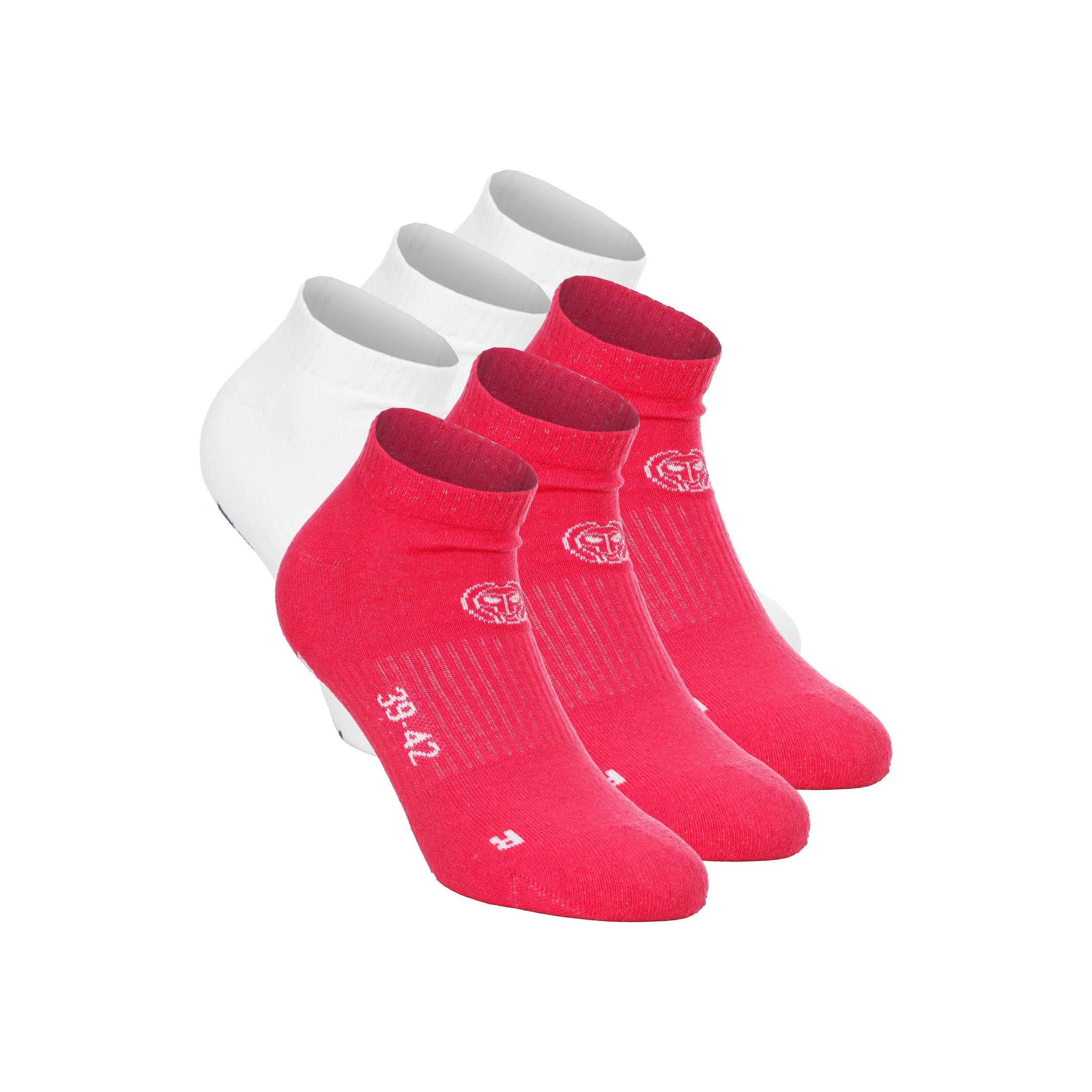 BIDI BADU No Party XXL No Show Move Tennis Socks-Pink,White