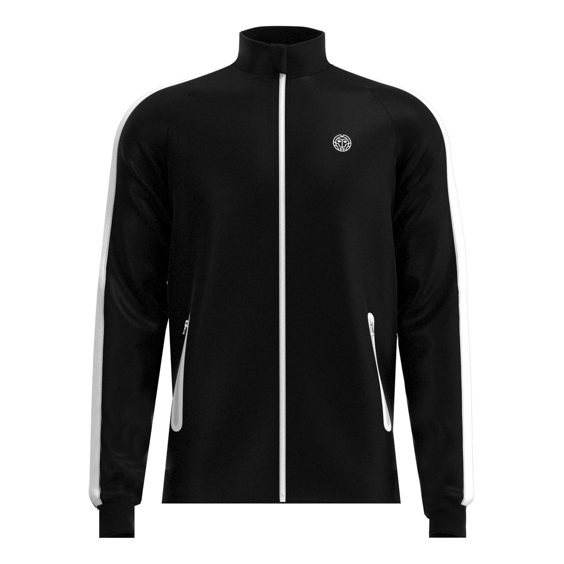 BIDI BADU Protected Leafs Trainingsjacke Herren-Schwarz,Weiß