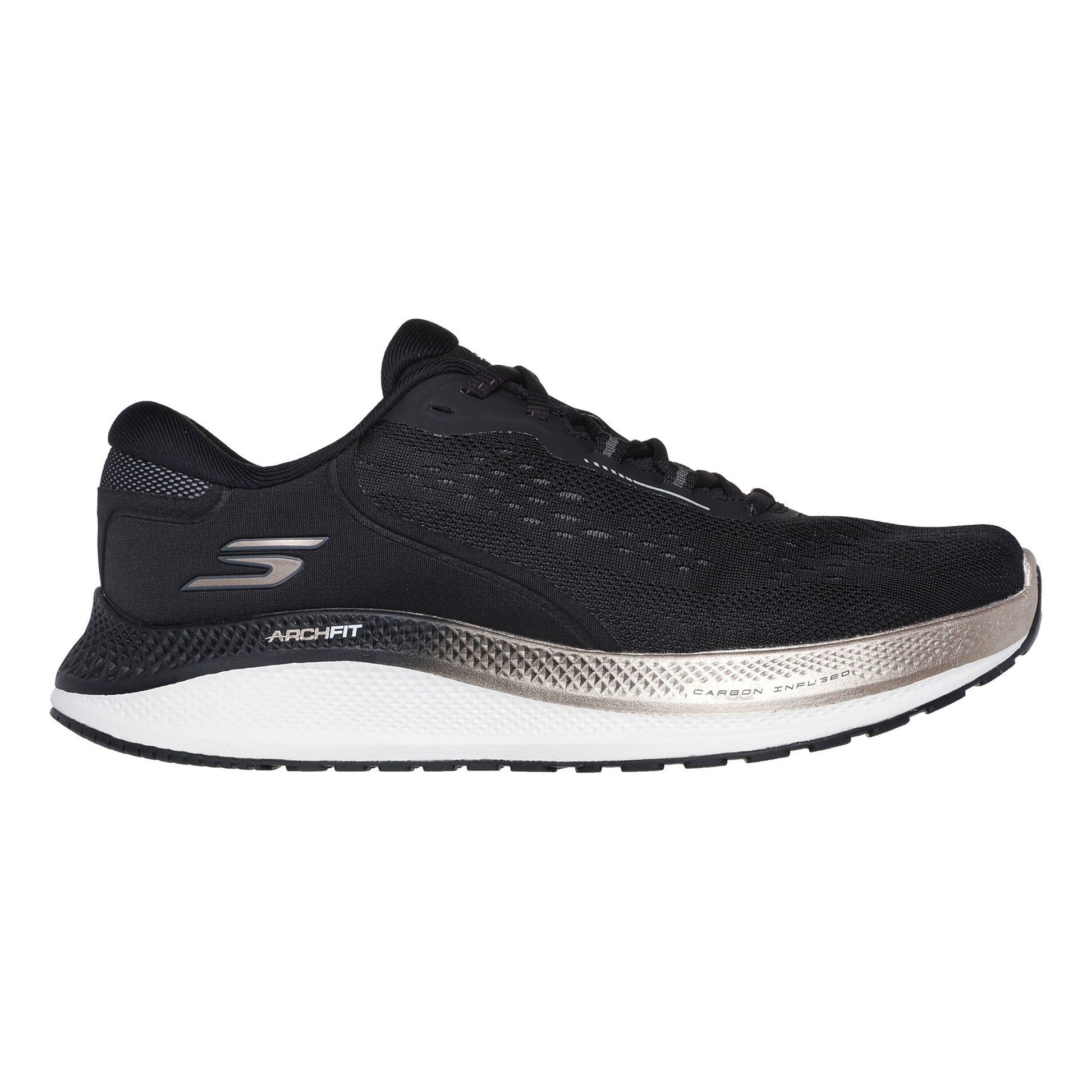 Skechers Go Run Persistence 2 Neutral Running Shoe Women-Black,Gold