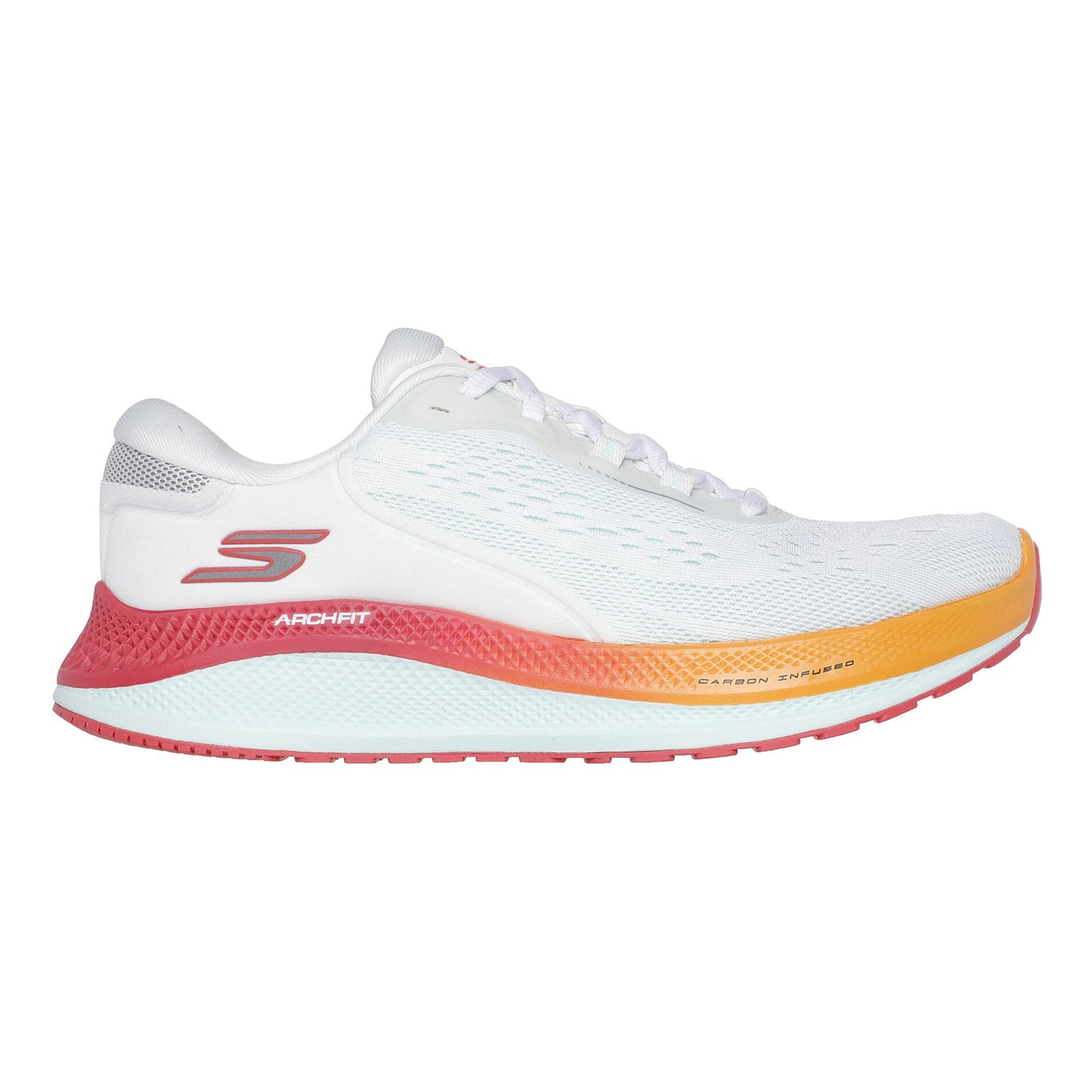 Skechers Go Run Persistence 2 Neutral Running Shoe Women-White,Orange