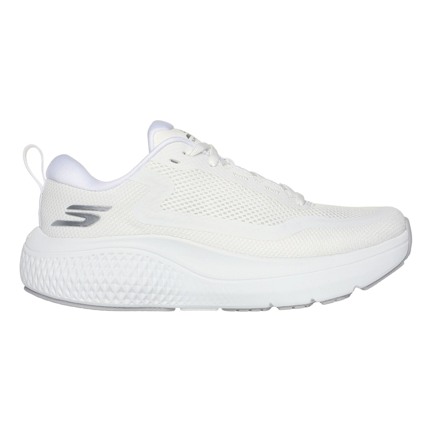 Skechers Go Run Supersonic Max Neutral Running Shoe Women-White,Silver