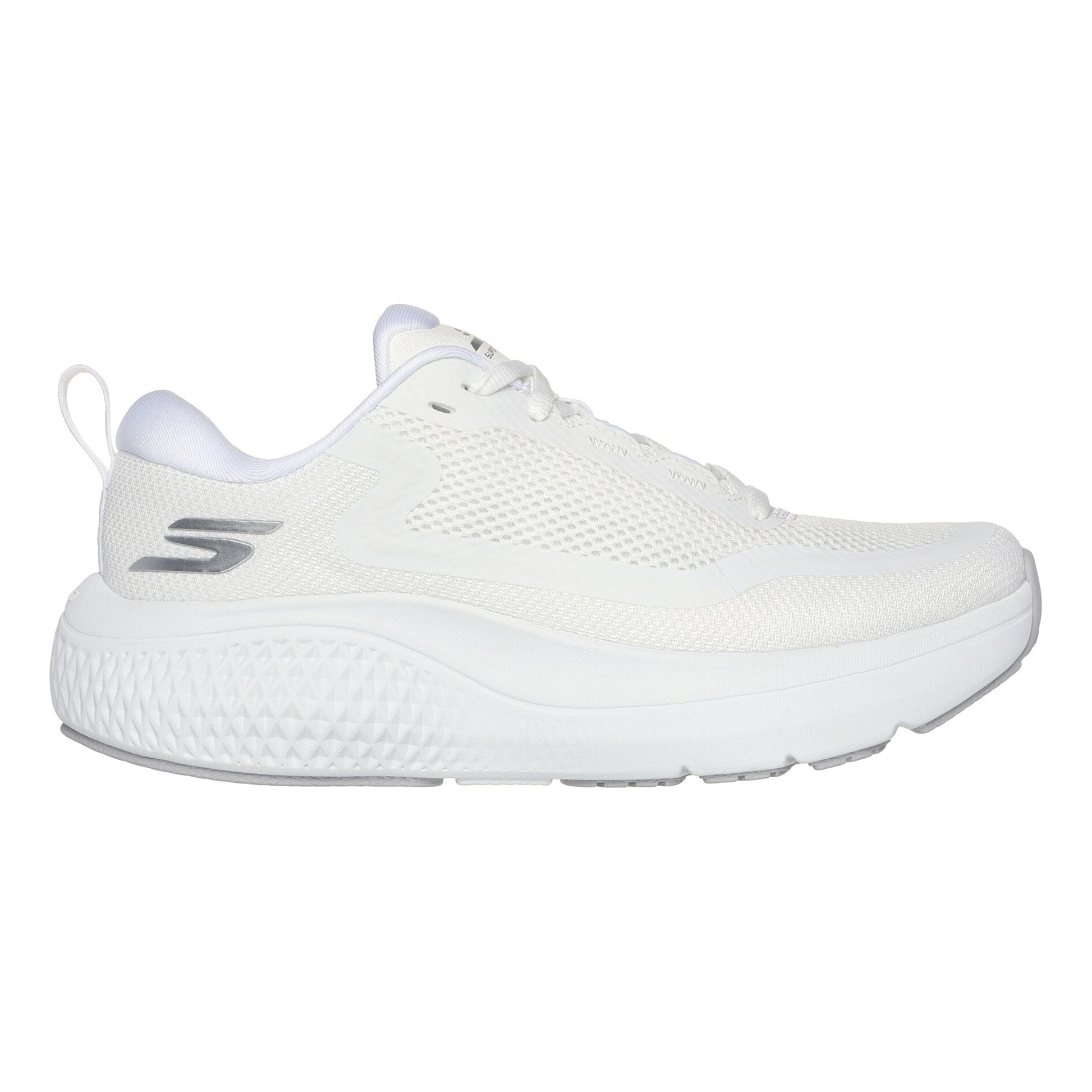 Skechers Go Run Supersonic Max Neutral Running Shoe Women-White,Silver