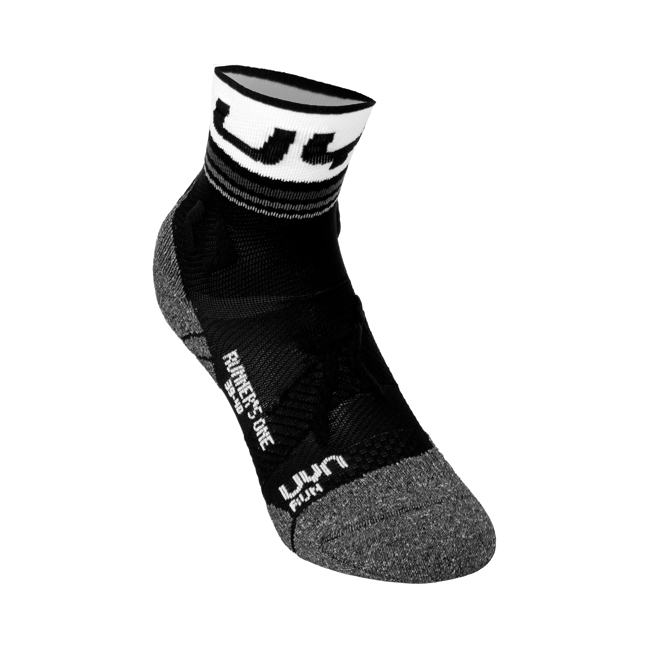 UYN Runner's One Short Running Socks Women-Black,White