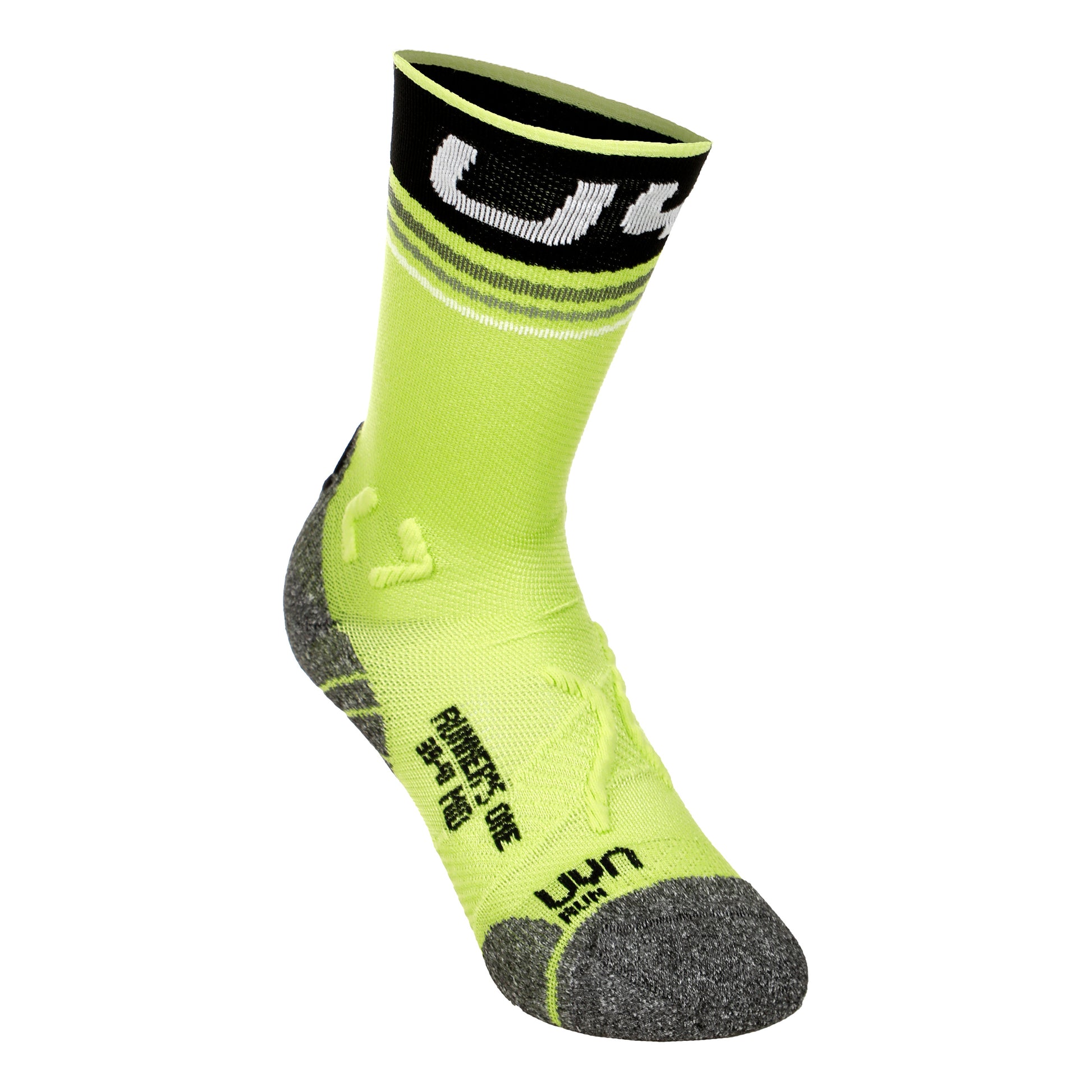 UYN Runner's Mid One Running Socks Men-Green,Black