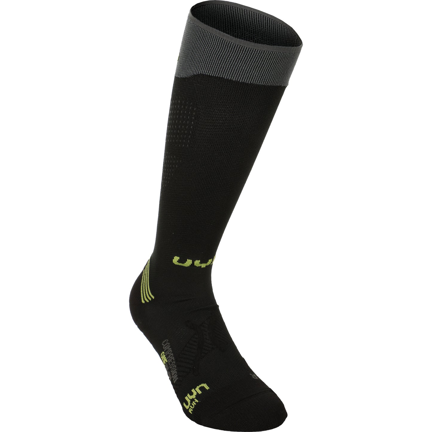 UYN Compression One Running Socks Men-Black,Grey