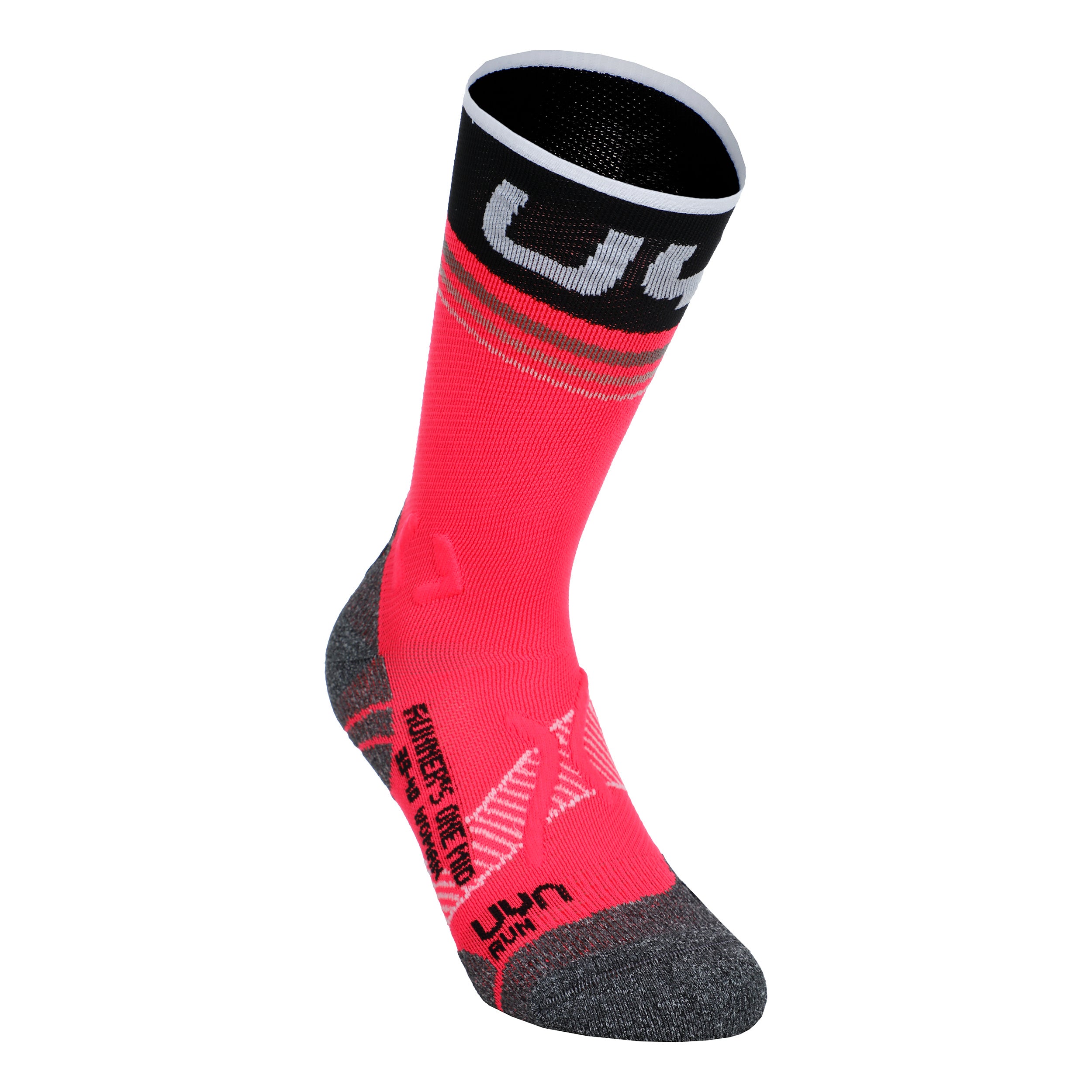 UYN Runner'S One Mid Running Socks Women-Pink,Black