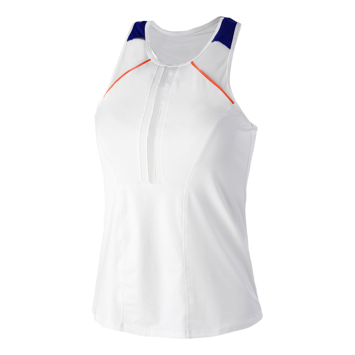 Lucky in Love Be Mine Racerback Tank-Top Damen - weiß, blau