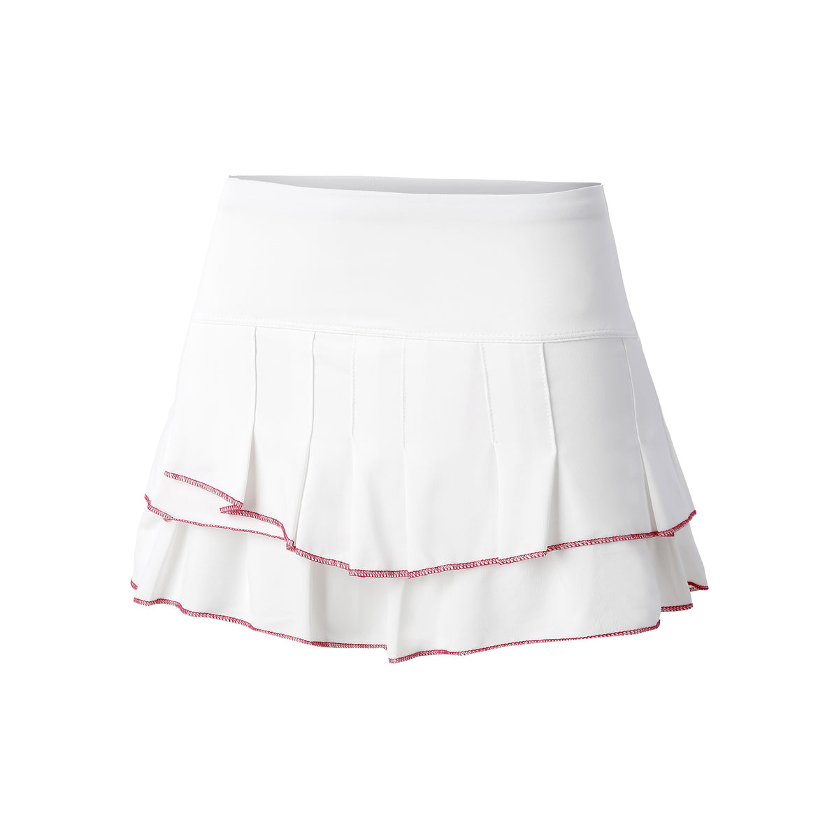 Lucky in Love Stitch Down Tier Skirt Women - white,