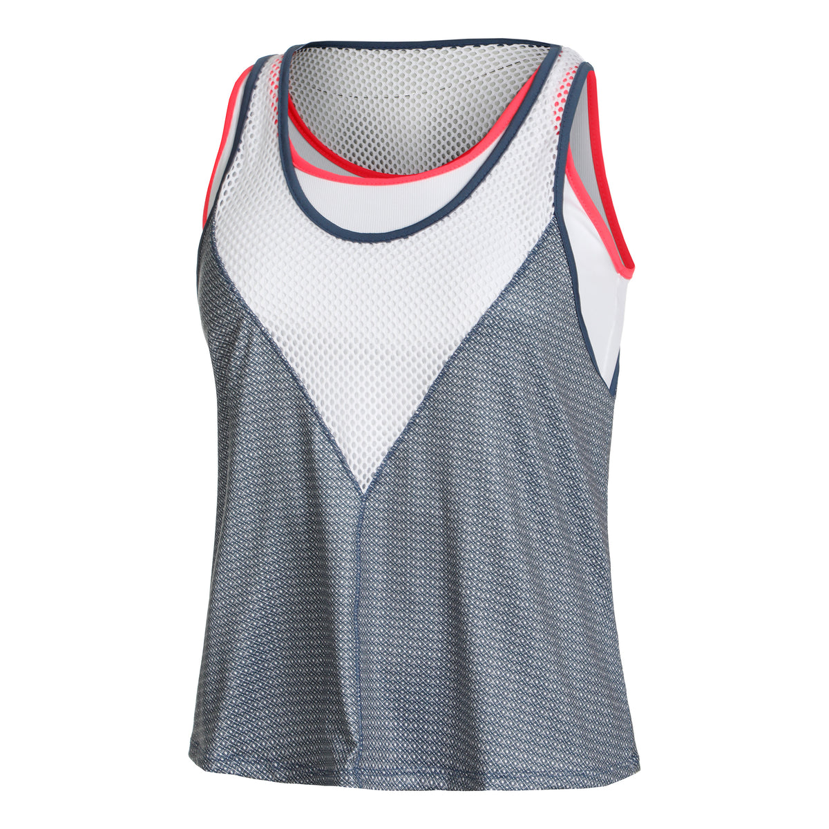 Lucky in Love Royal Palm Layer Tank-Top Damen-Blau,Weiß