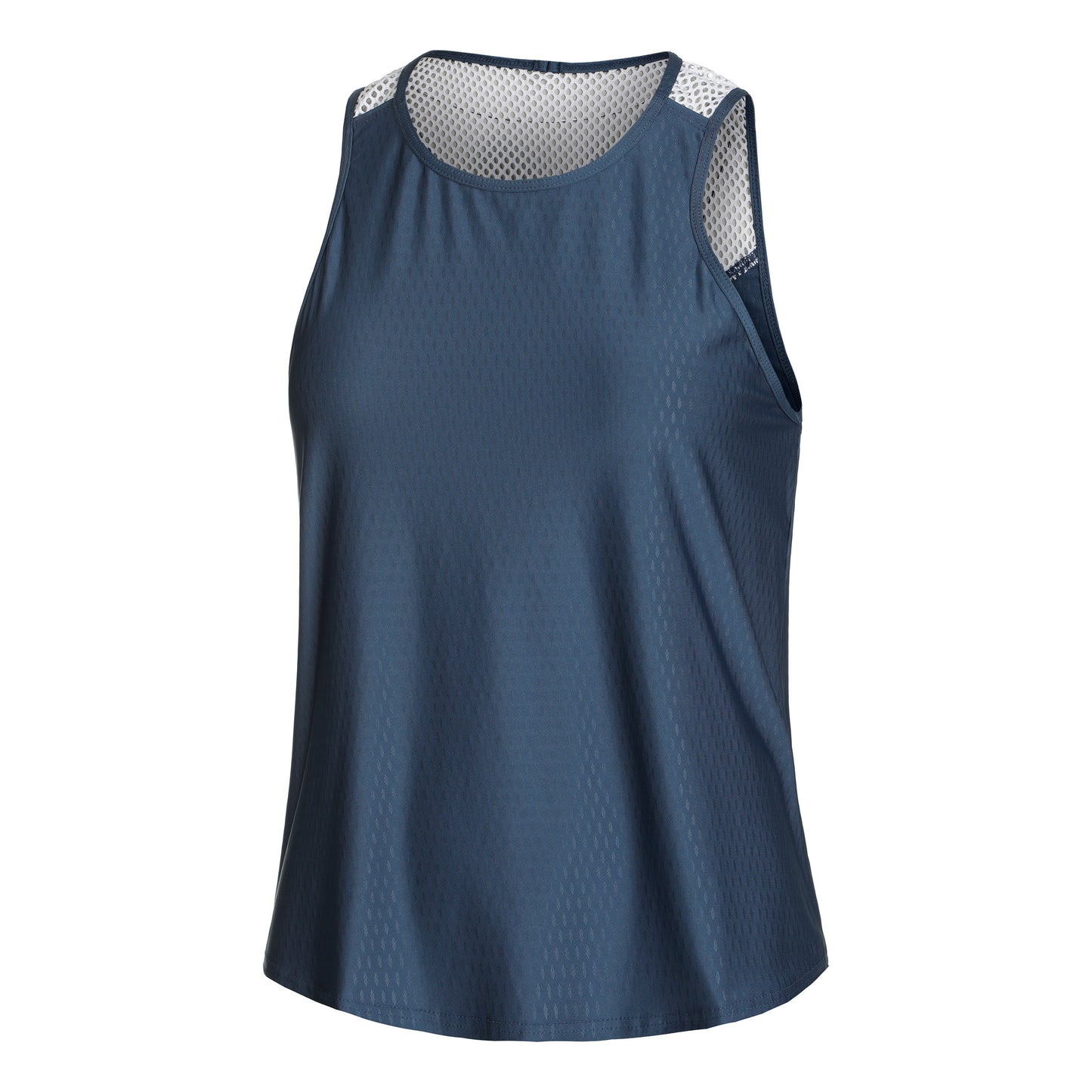 Lucky in Love Net It Be Tank Top Women-Blue,White