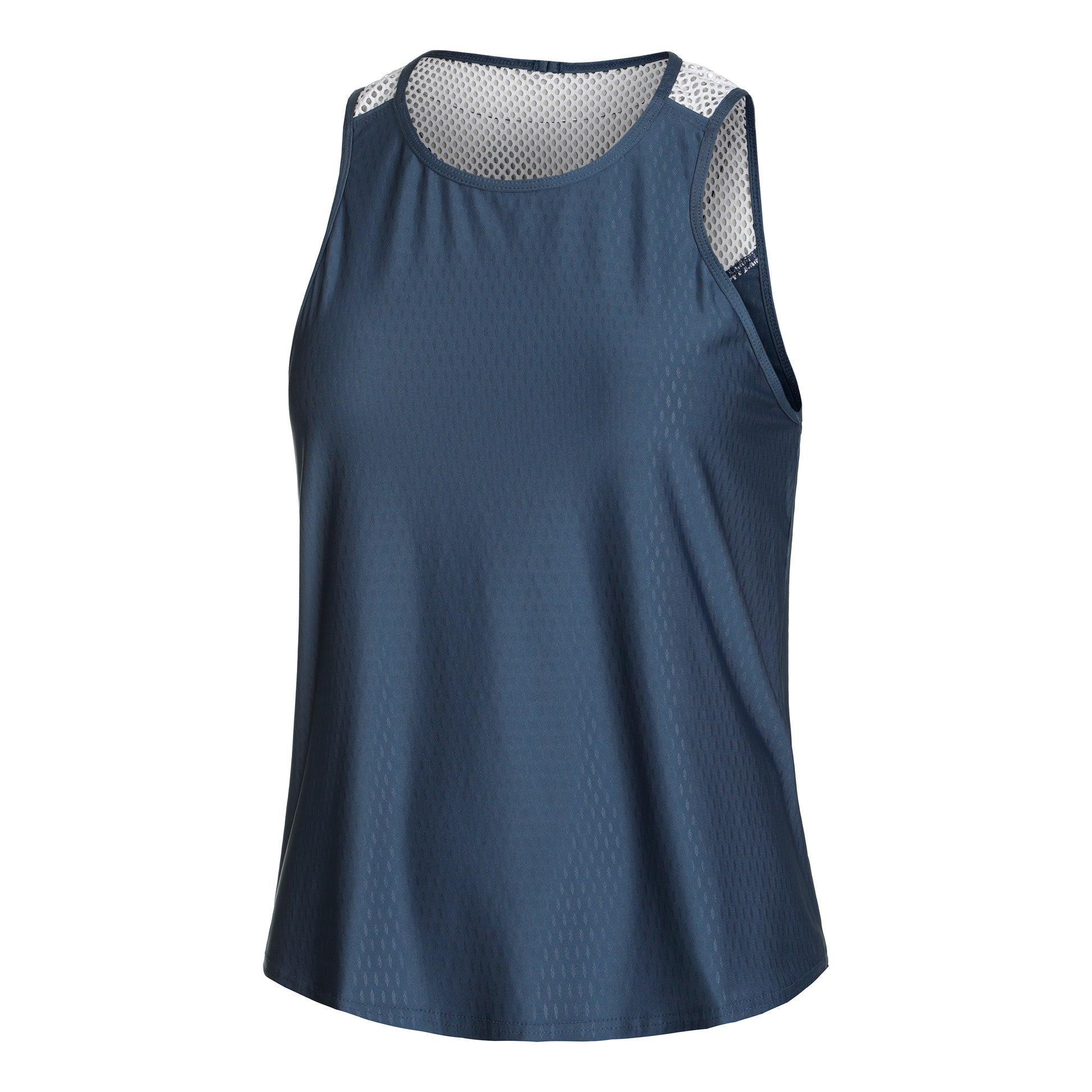 Lucky in Love Net It Be Tank Top Women-Blue,White