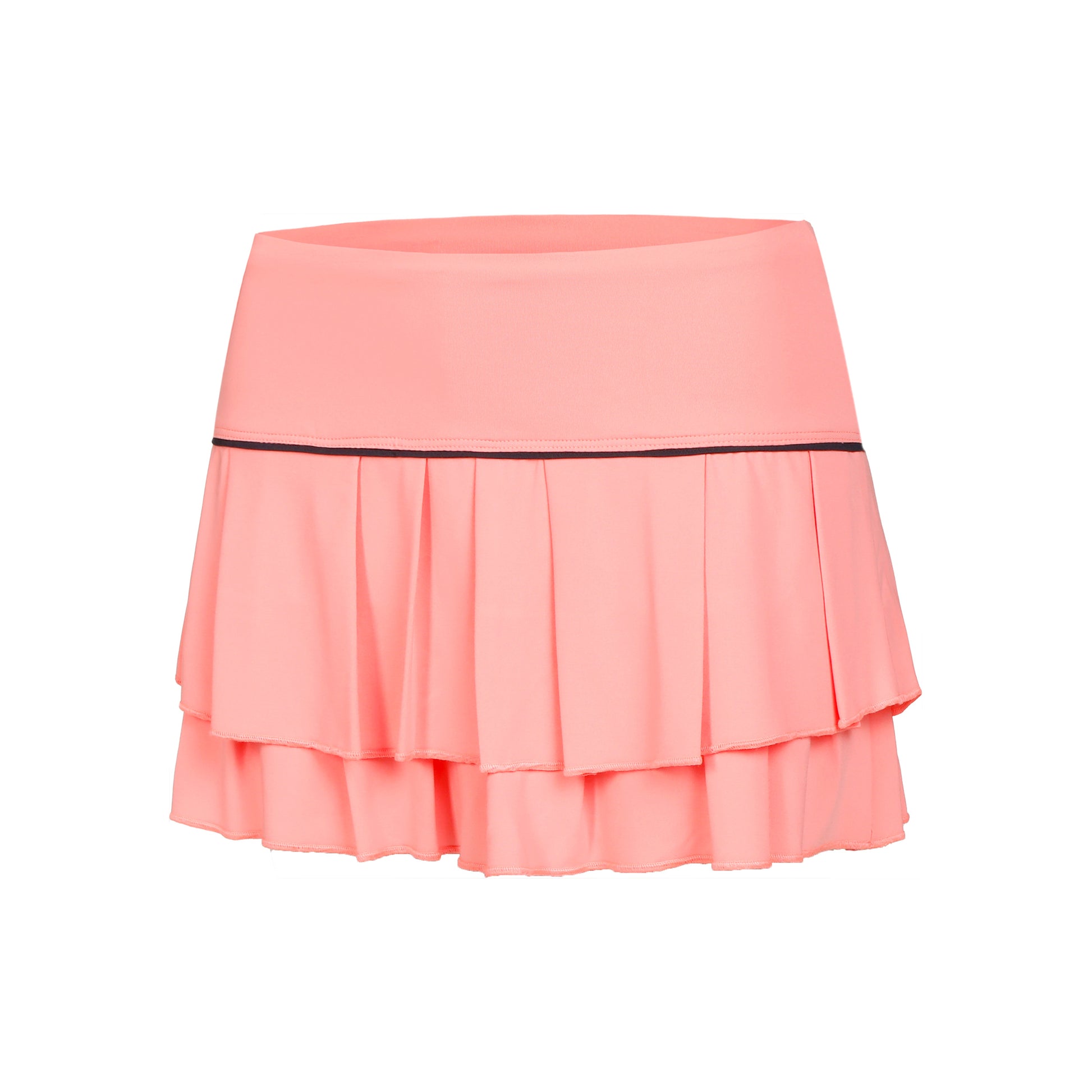 Lucky in Love Pleat Tier With Piping Skirt Women-Apricot,Black