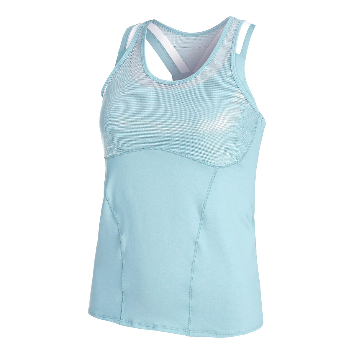 Lucky in Love Feelin Mesh with Bra Tank-Top Damen - türkis, mehrfarbig