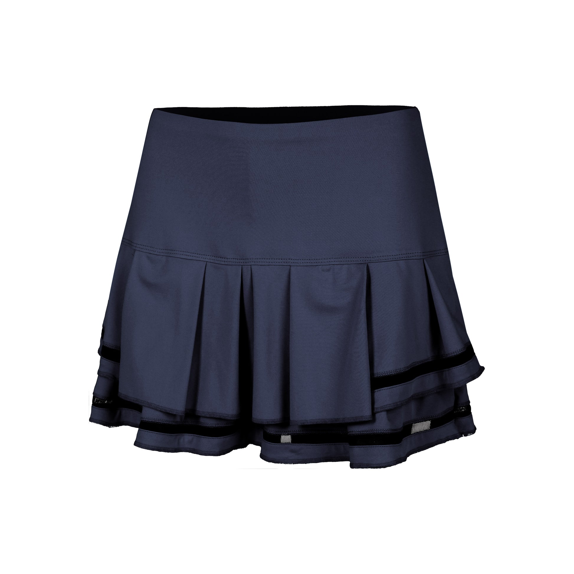 Lucky in Love Long Pleat Tier Skirt Women-Black,Blue