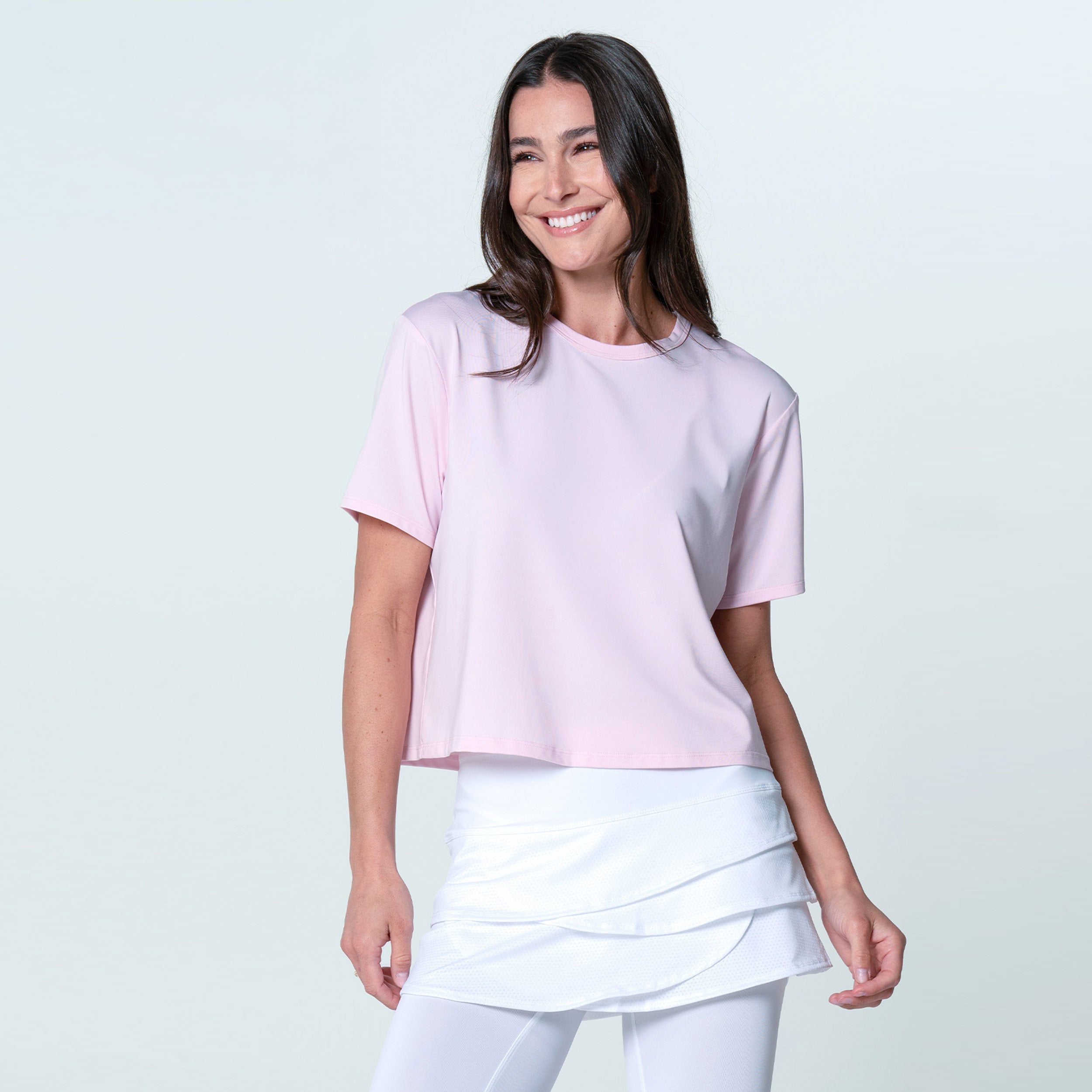 Lucky in Love Power Box T-Shirt Damen - rosa