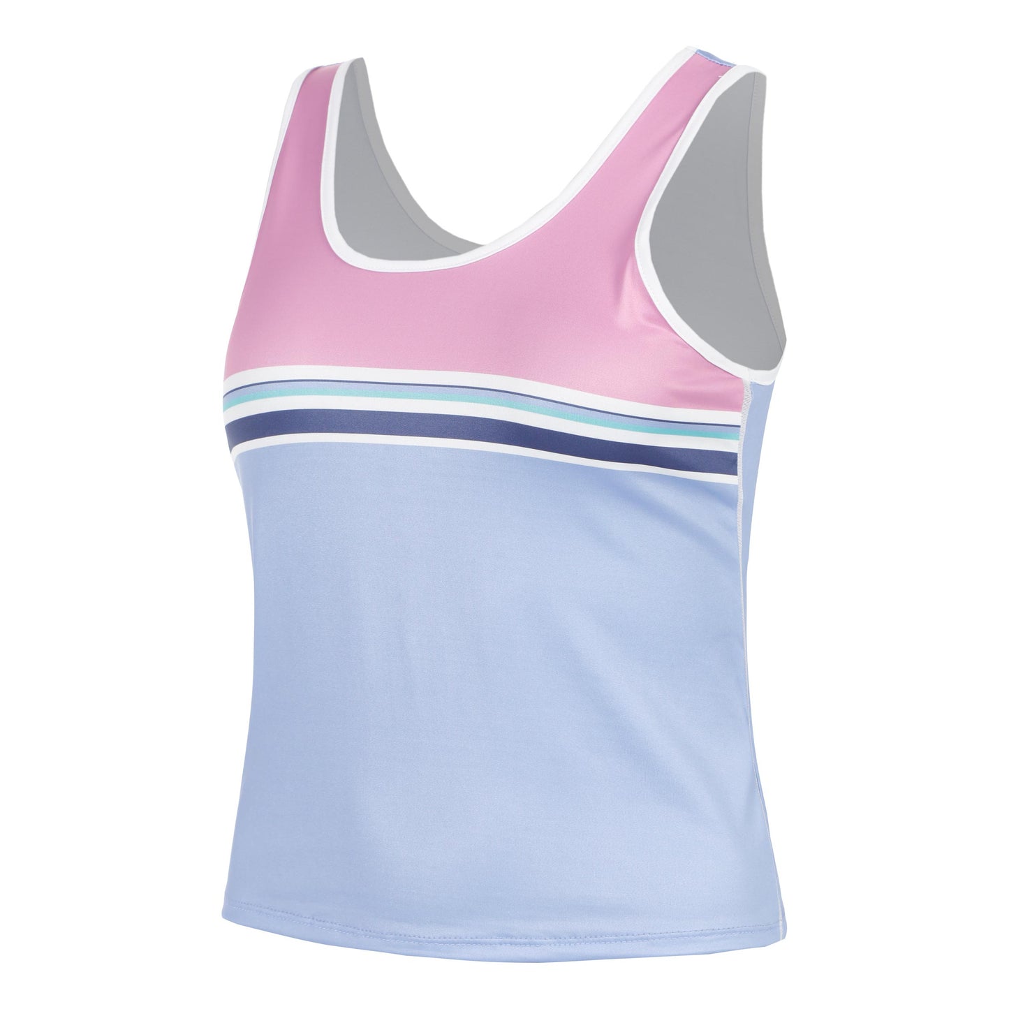 Lucky in Love Retrospective Tank Top Women-Light Blue,Pink
