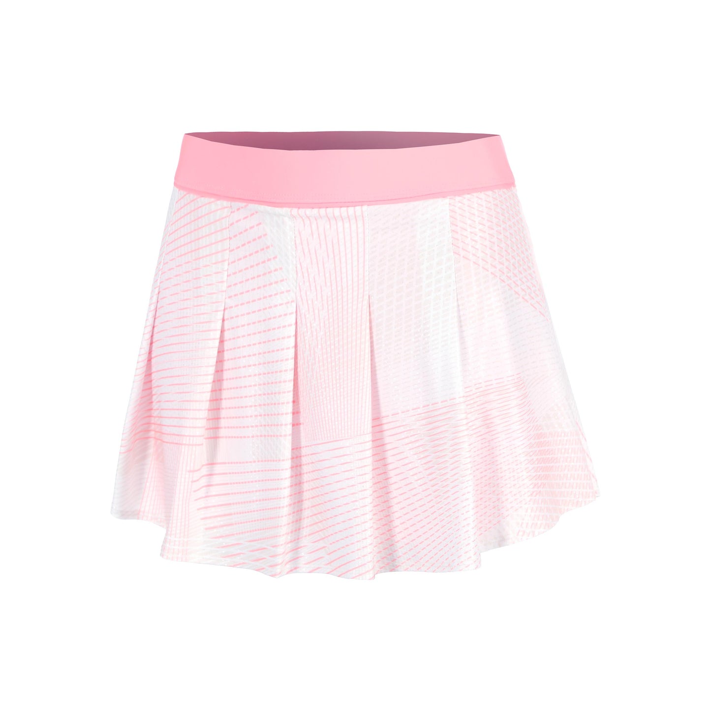 Lucky in Love Spin Around Pleat 13.5in Skirt Women-Pink,White