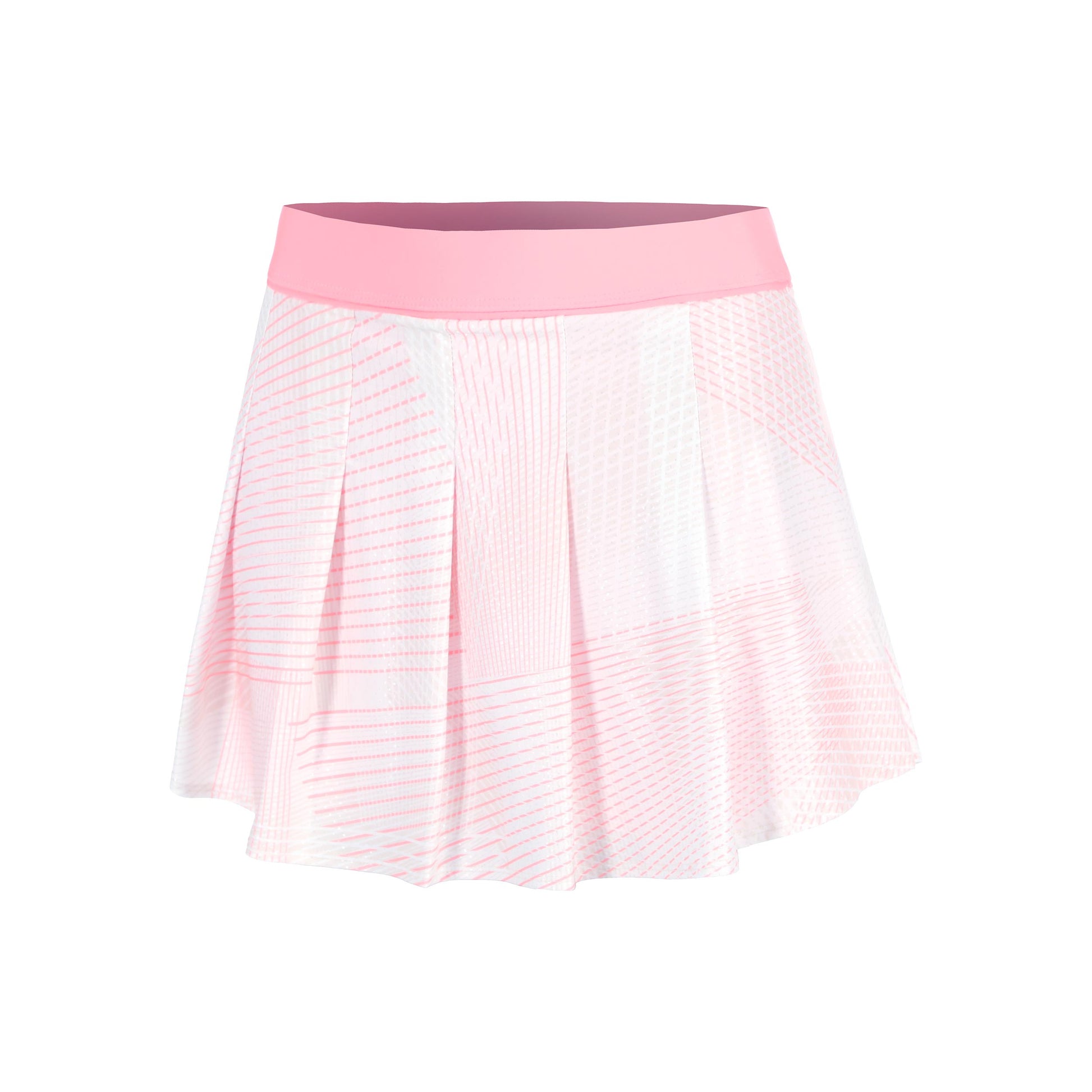 Lucky in Love Spin Around Pleat 13.5in Skirt Women-Pink,White