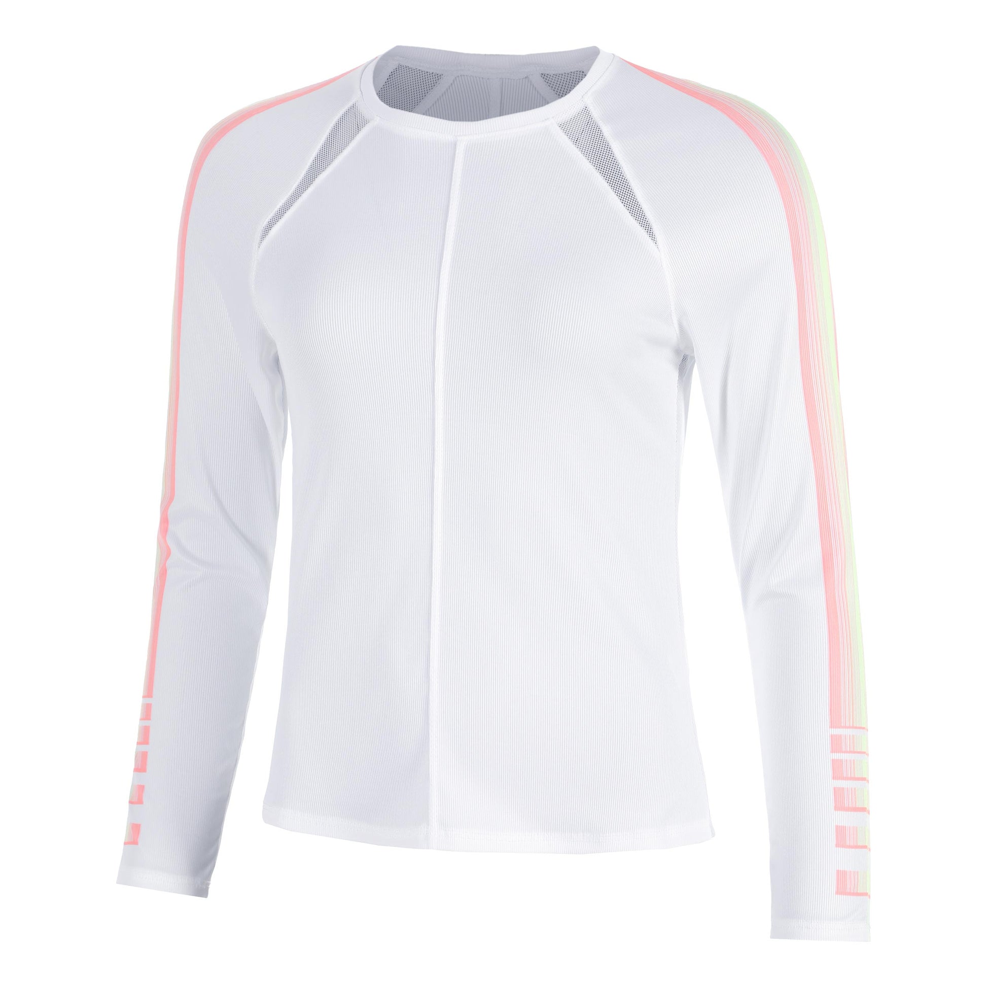 Lucky in Love Sunset Spin Long Sleeve Women-White,Orange