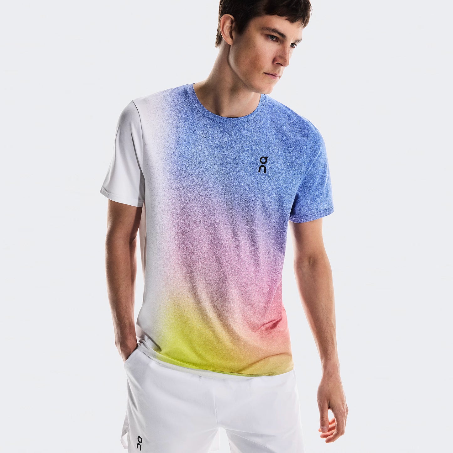 On Court T-Shirt Men - white, multicoloured