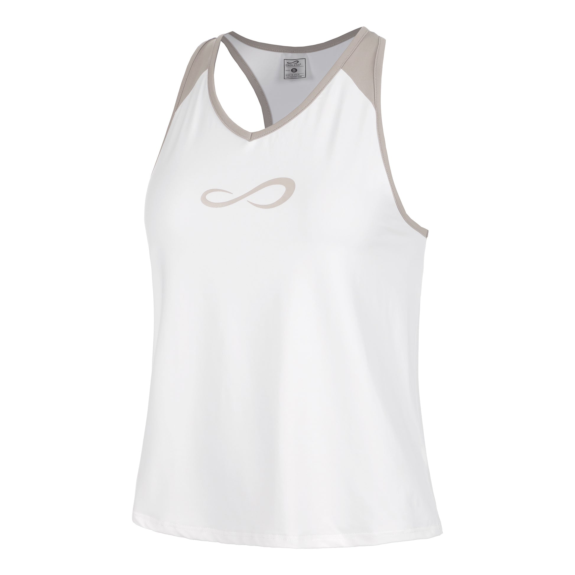 Endless Speed V Tank-Top Damen - weiß, beige