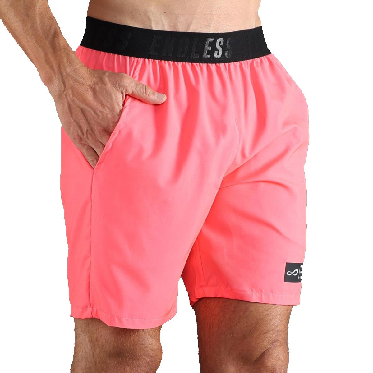 Endless Ace Iconic Shorts Men-Neon Pink