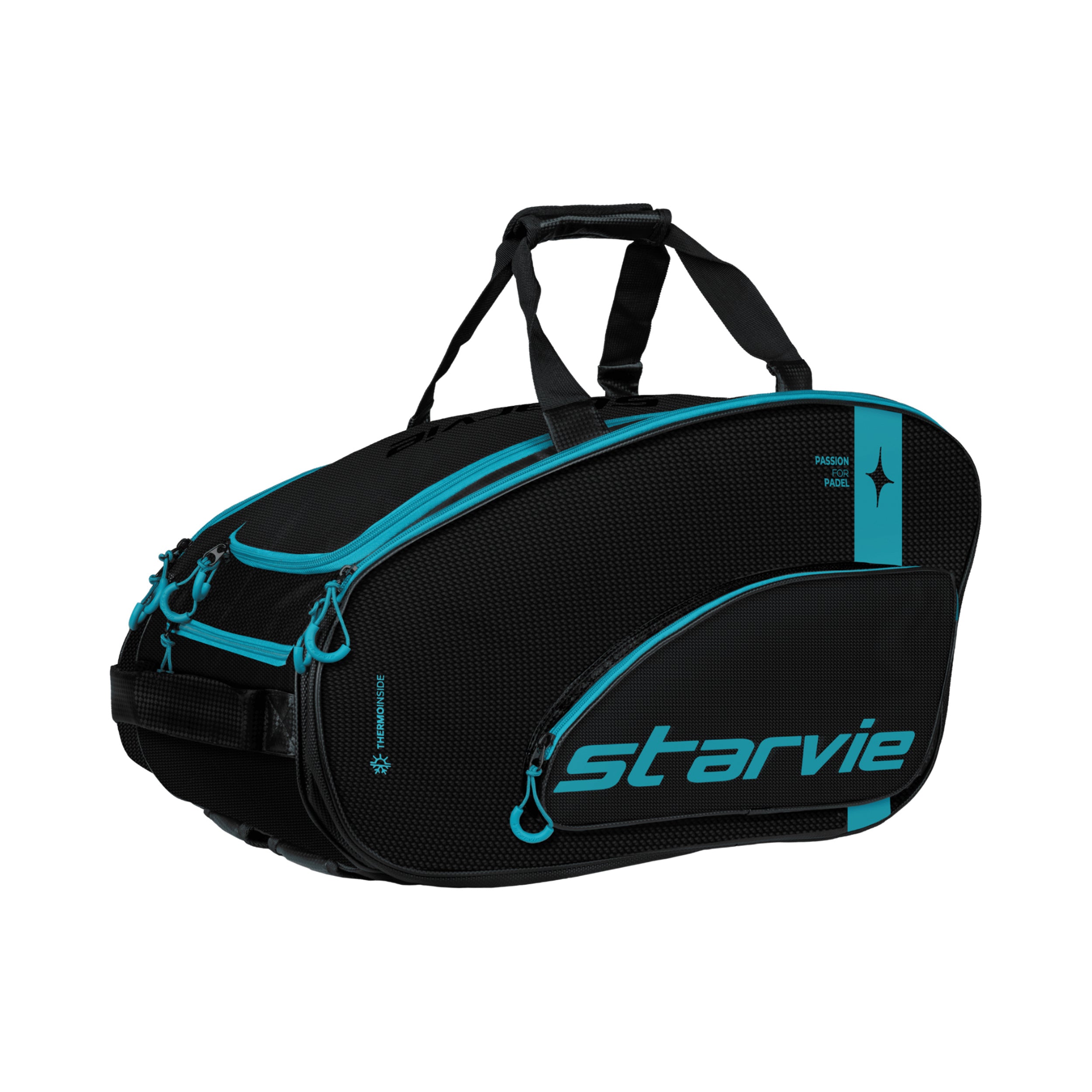 Starvie Premium Racing Drax Padel Racket Bag-Black,Turquoise