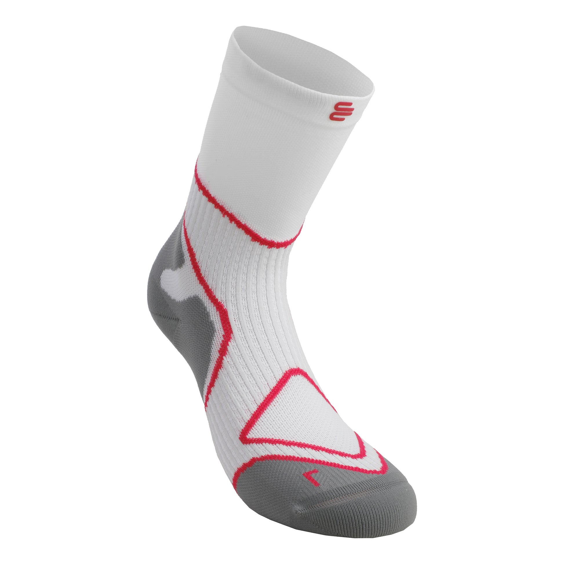 Bauerfeind Performance Mid Cut Running Socks Women-White,Pink