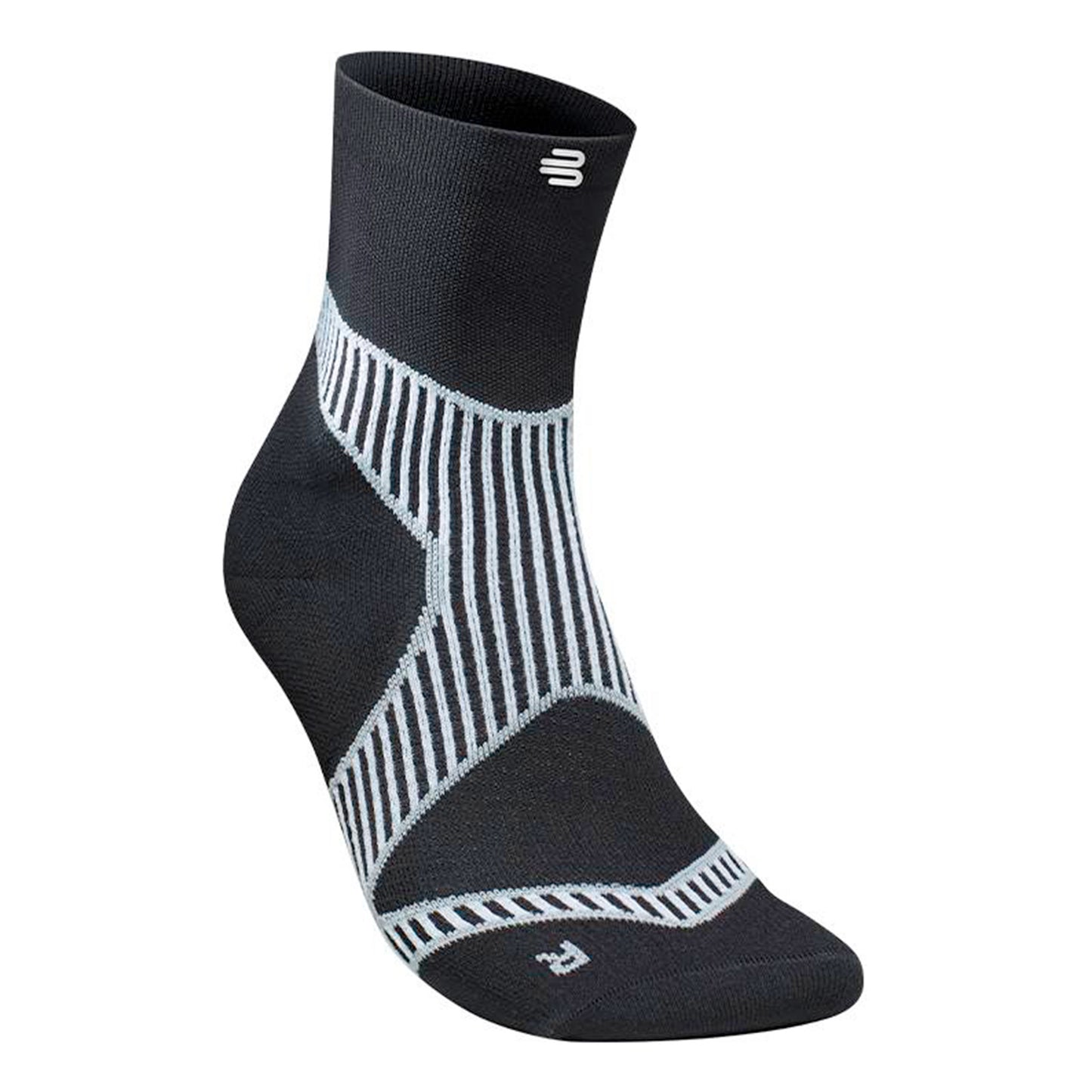 Bauerfeind Performance Mid Cut Running Socks Women-Black,White