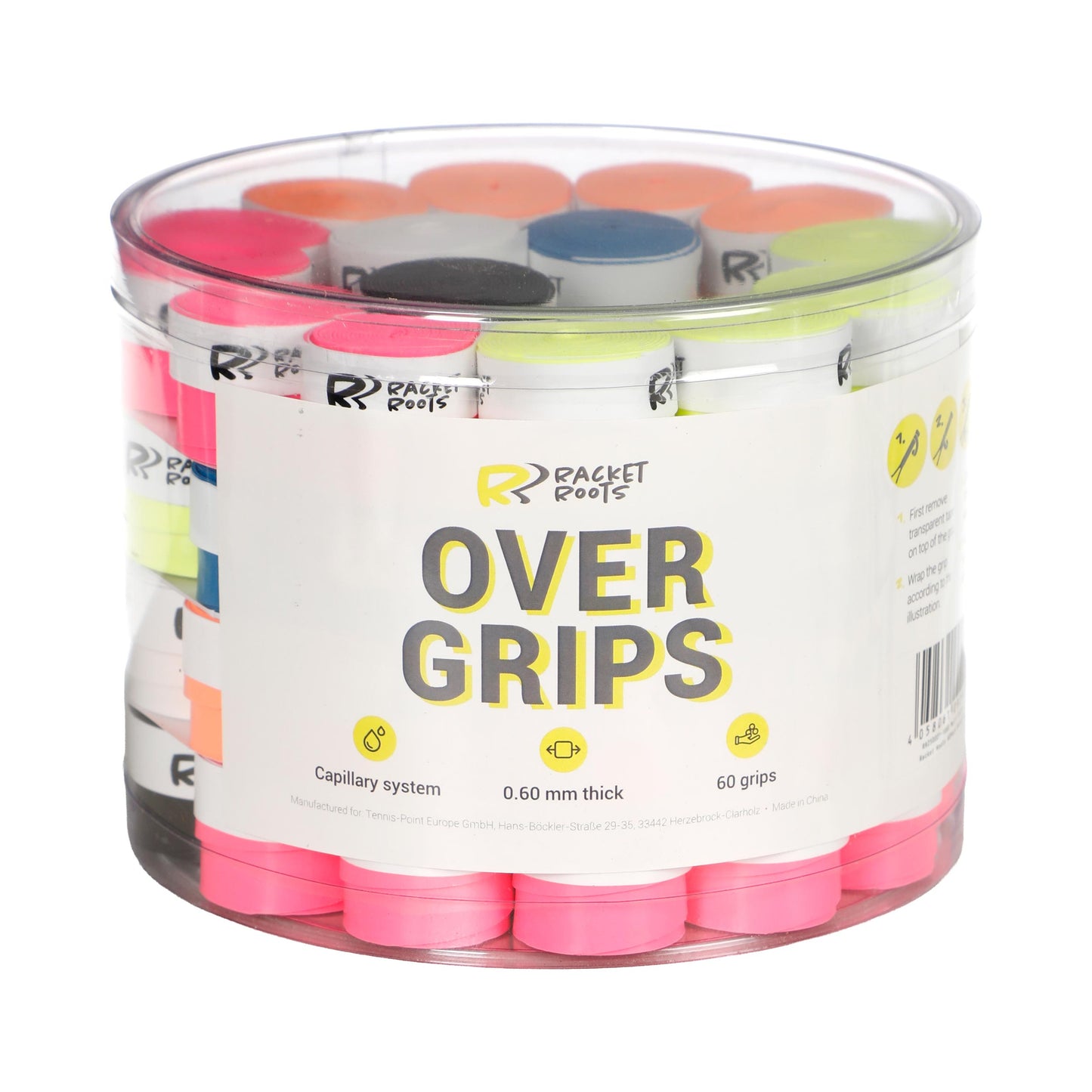Racket Roots Overgrip 60er Box-Mehrfarbig