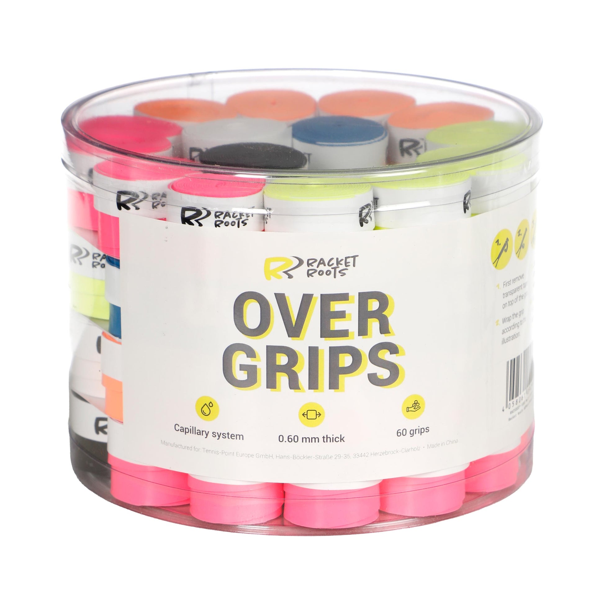 Racket Roots Overgrip 60er Box-Mehrfarbig