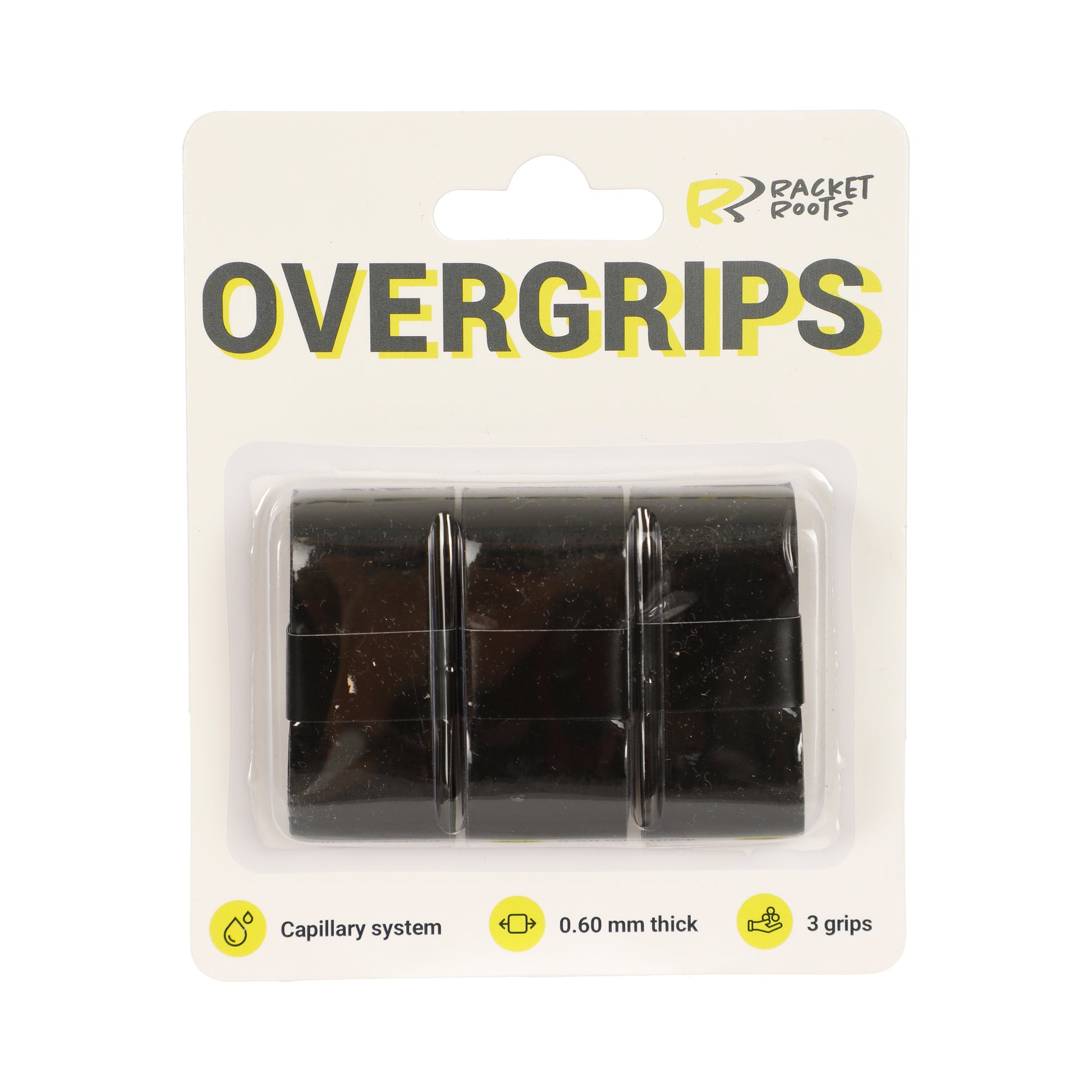 Racket Roots RR Grip 3 Pack-Black