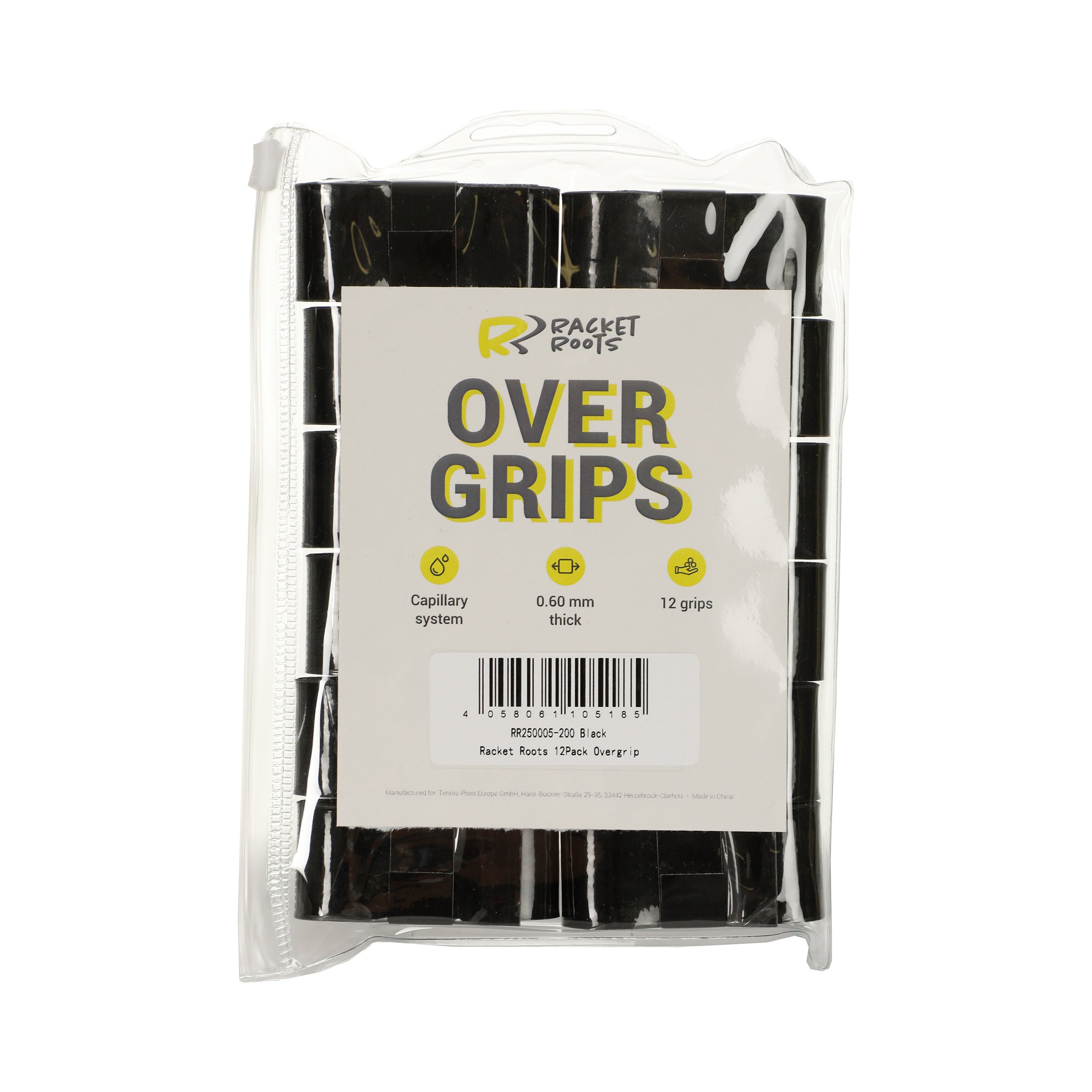 Racket Roots RR Grip 12er Pack-Schwarz