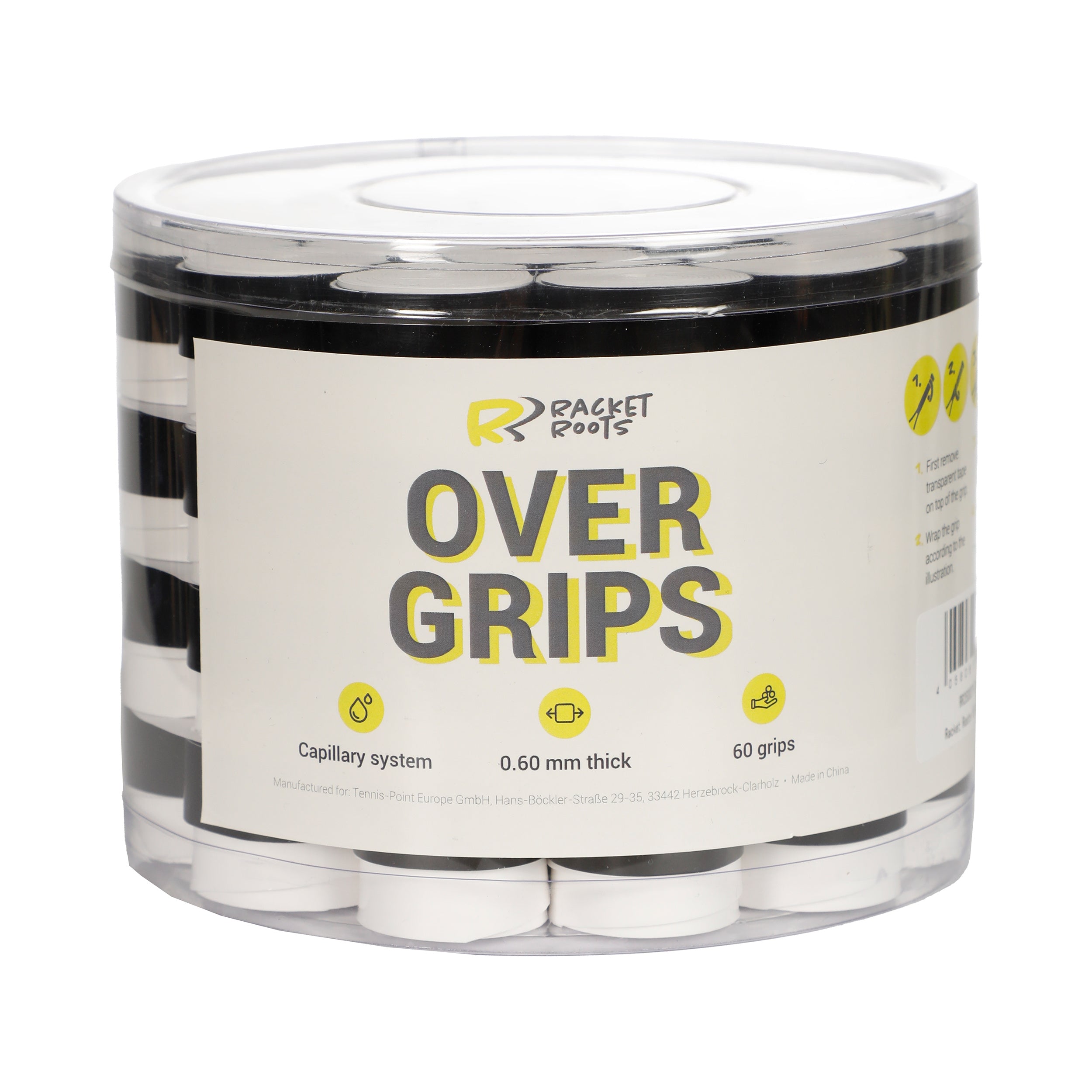 Racket Roots RR Grip Box of 60 Pcs - white